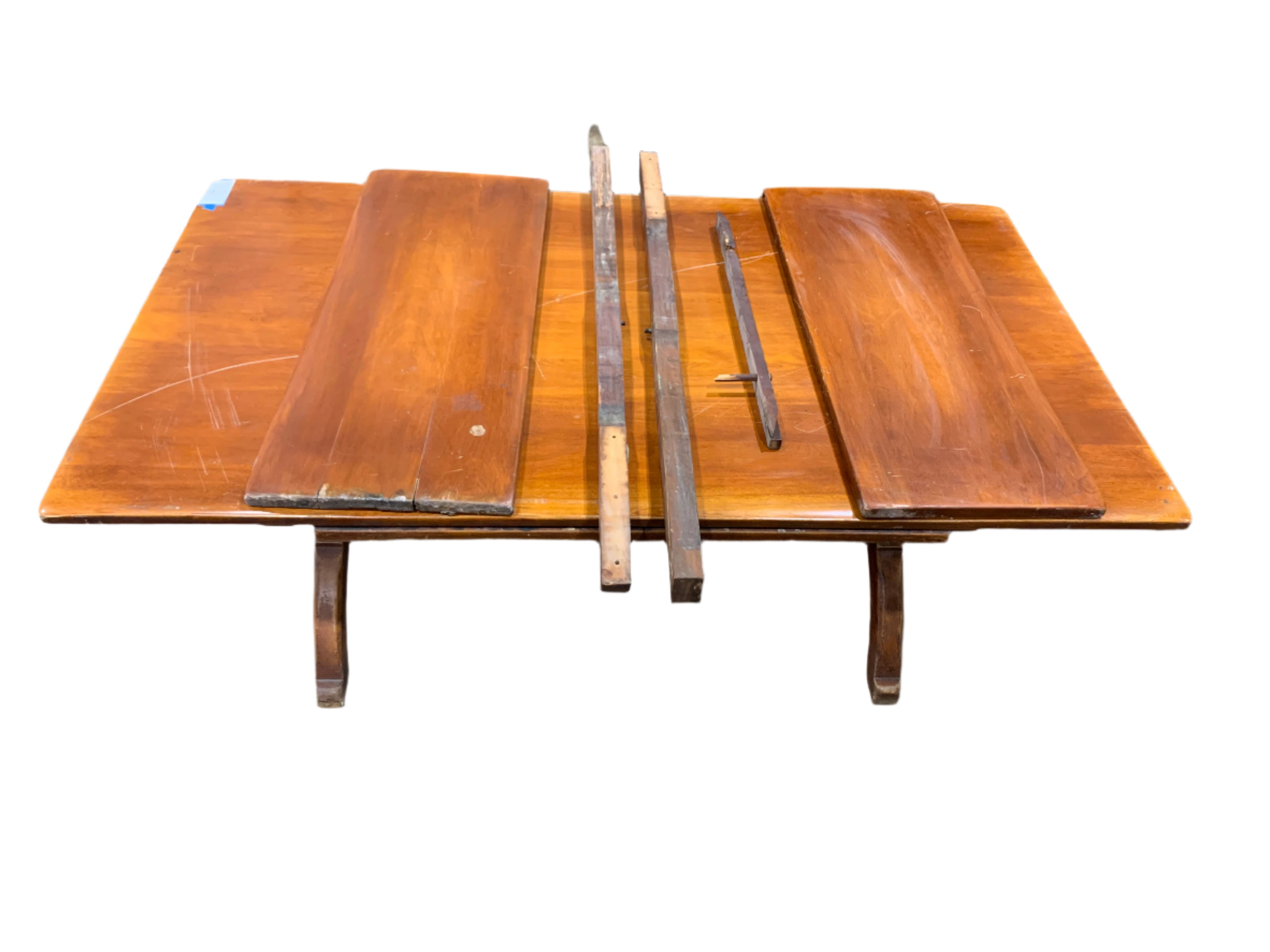 Vintage Cushman Colonial Solid Maple Dining Table – With Leaves (Missing Support Arms)