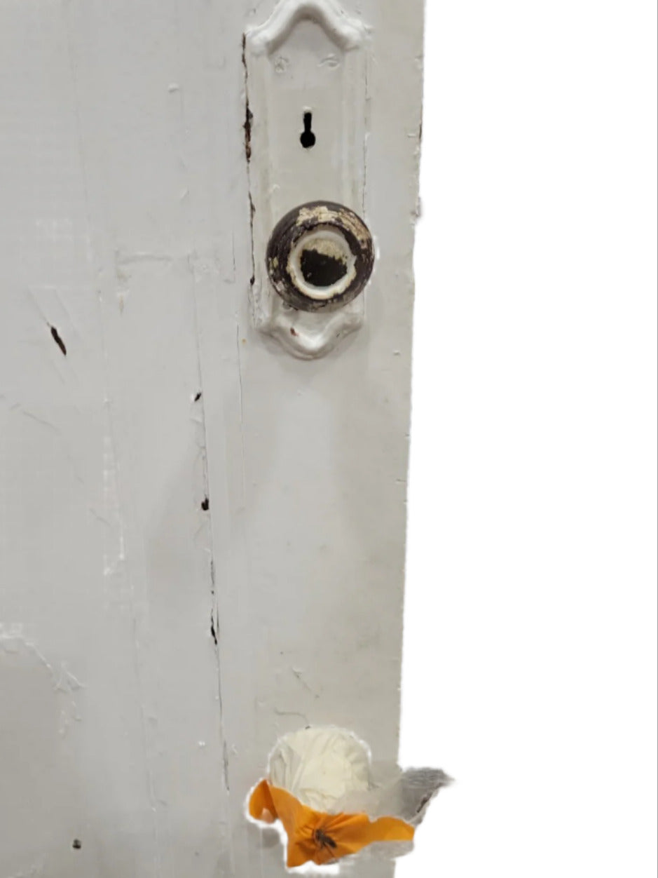 Antique 2-Panel Painted Wood Door – 31 ¾" x 79 ⅝" x 1 ⅛"