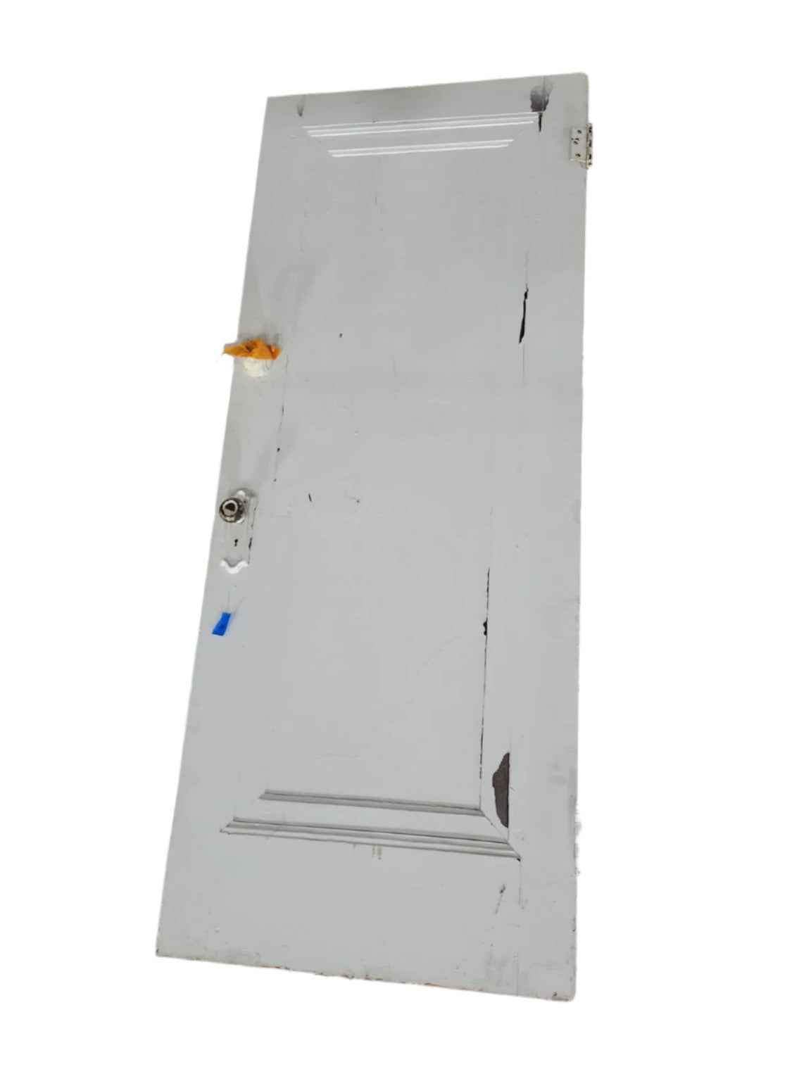 Antique 2-Panel Painted Wood Door – 31 ¾" x 79 ⅝" x 1 ⅛"