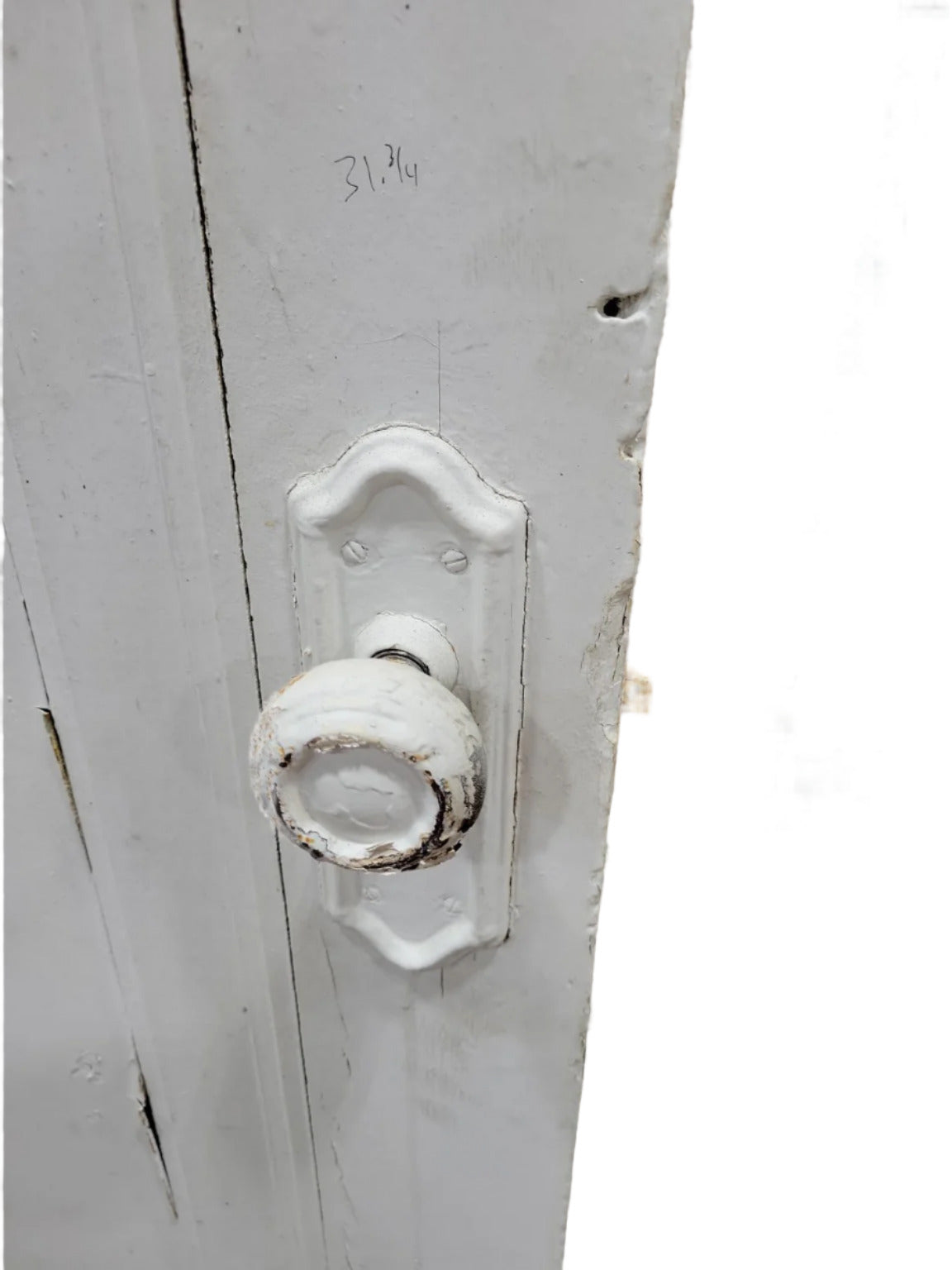Antique 2-Panel Interior Door with Painted Knob – 31 ¾" x 77 ¾" x 1 ⅜"