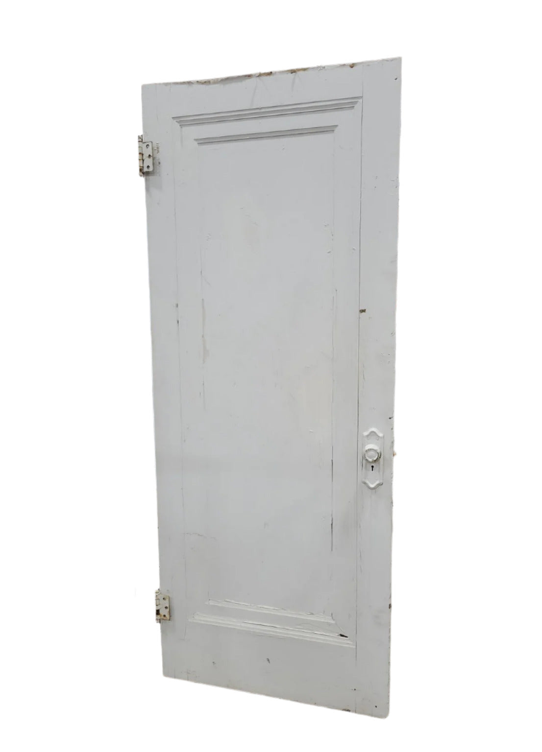Antique 2-Panel Interior Door with Painted Knob – 31 ¾" x 77 ¾" x 1 ⅜"