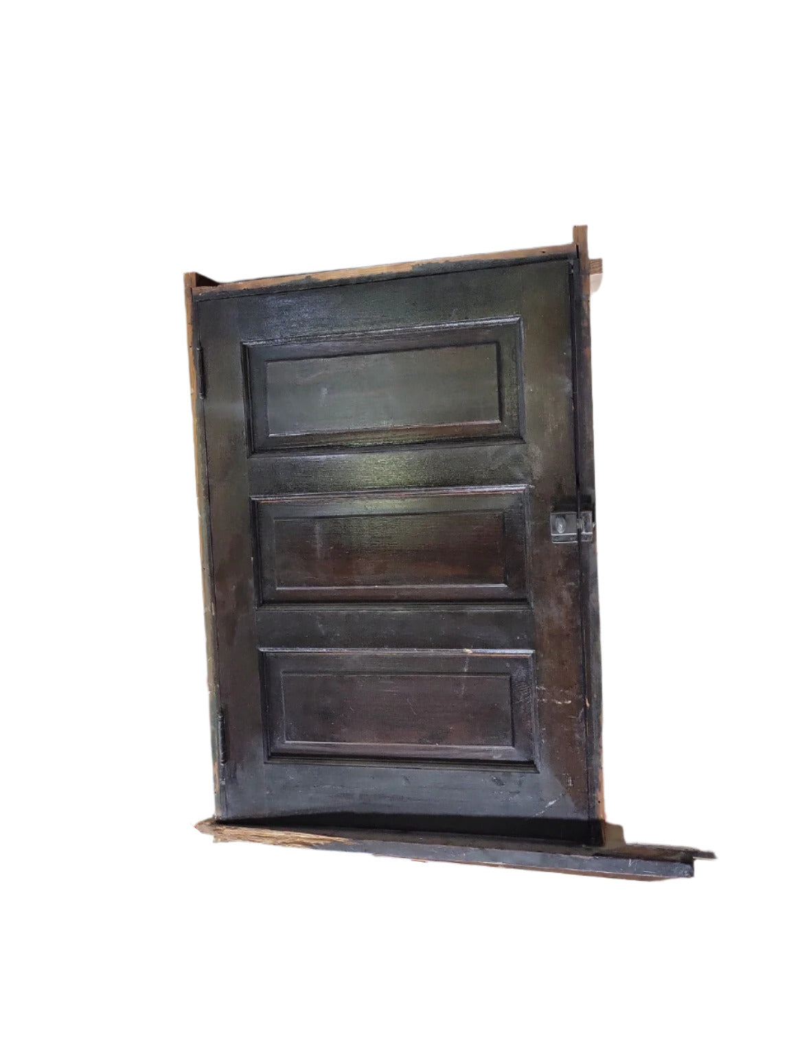 Pre-1940 Small Three-Panel Door with Frame