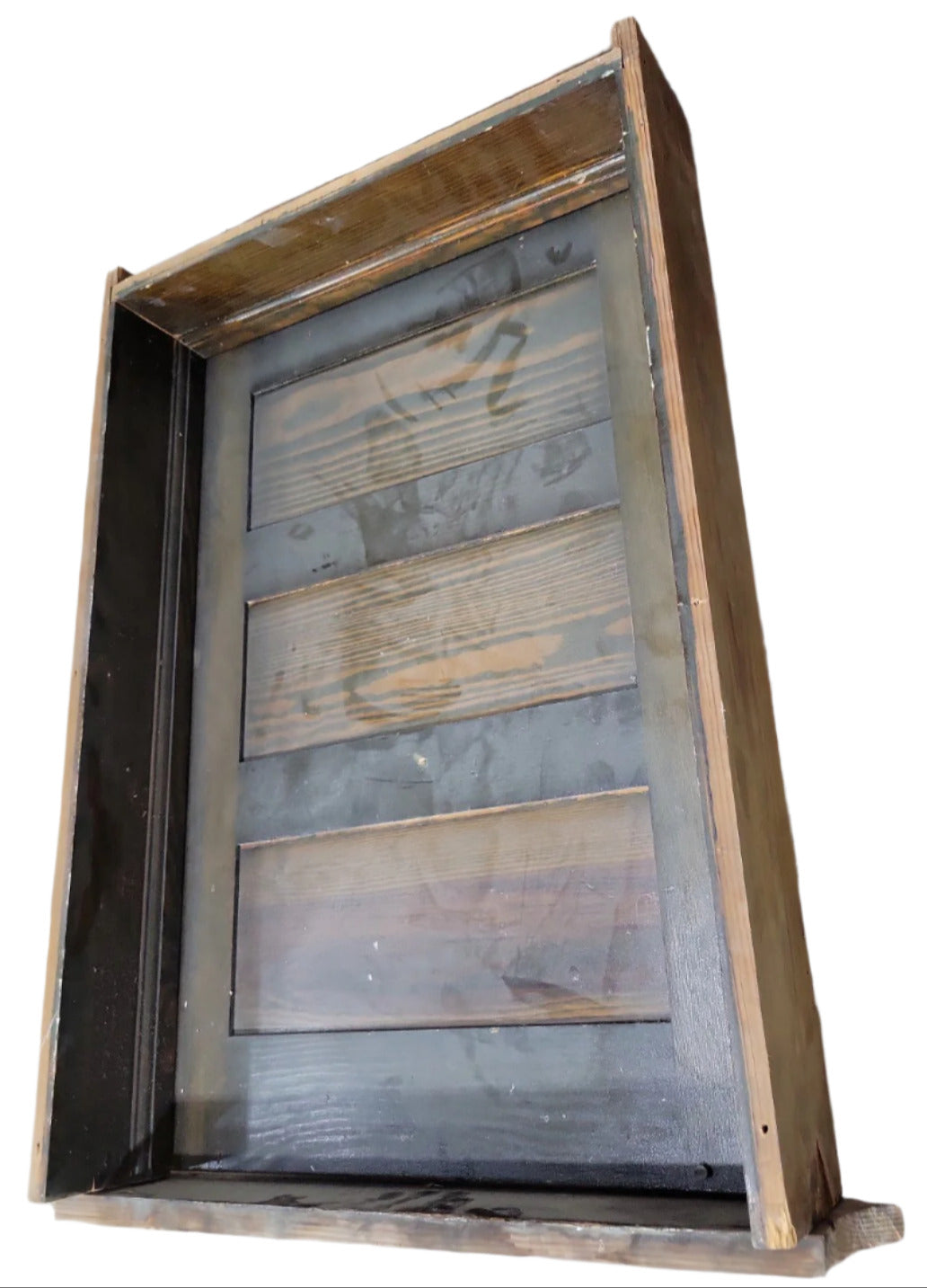 Pre-1940 Small Three-Panel Door with Frame
