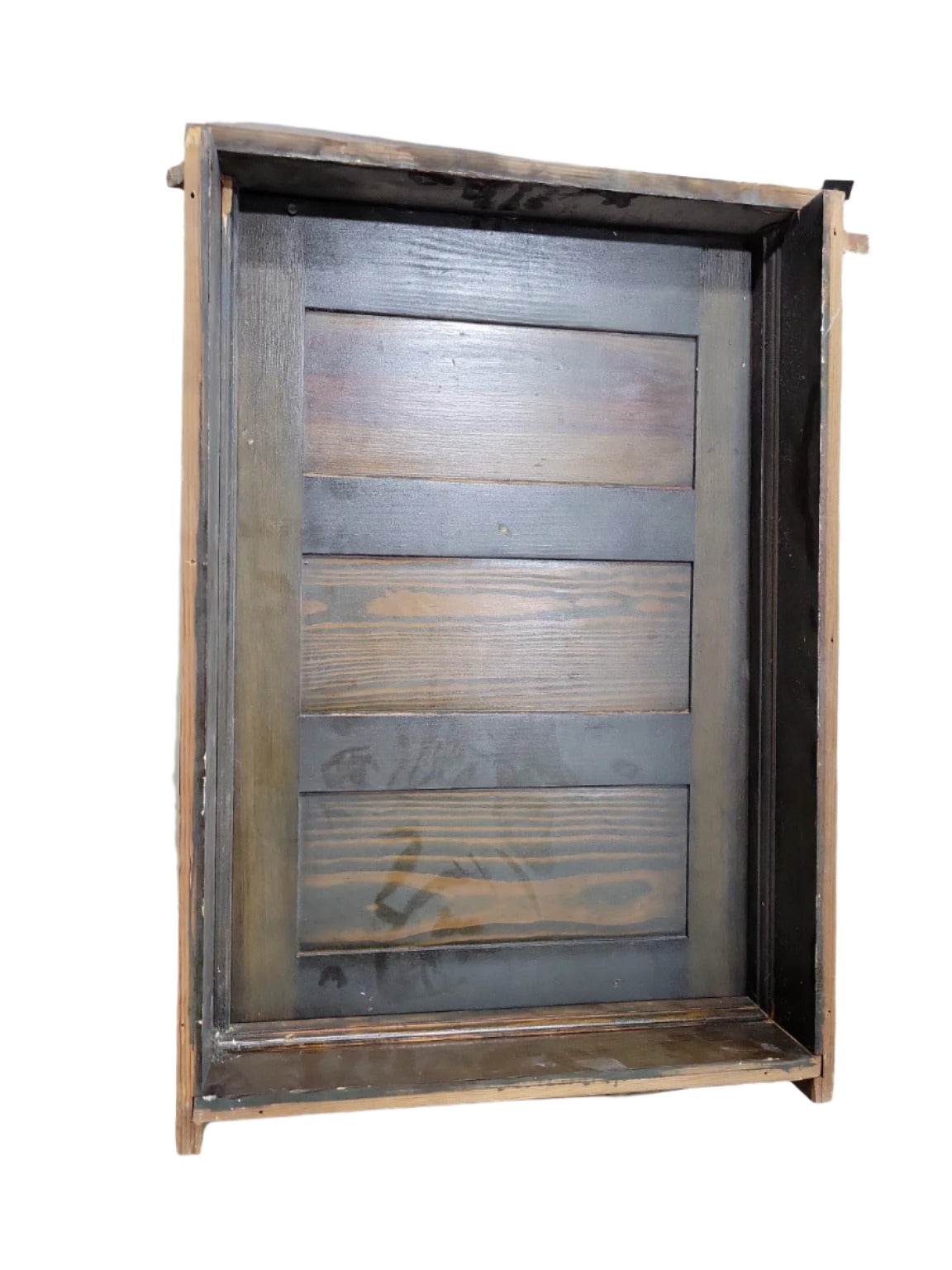 Pre-1940 Small Three-Panel Door with Frame