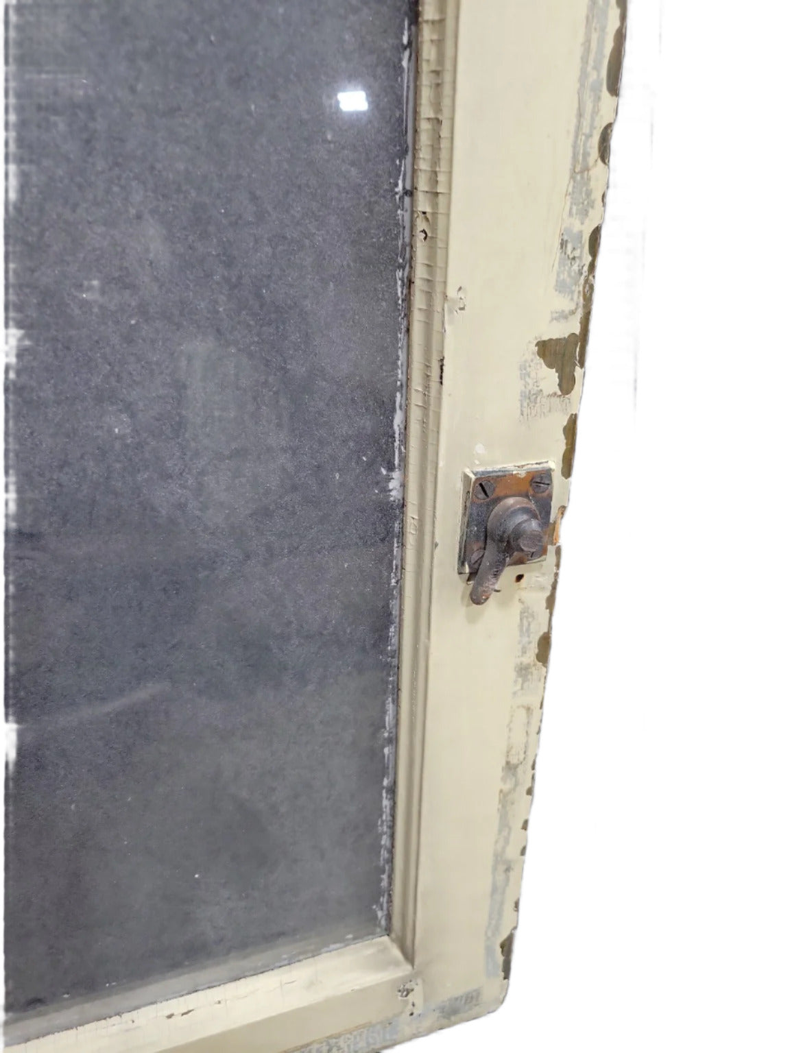 Antique Single-Lite Wood Window with Original Hardware