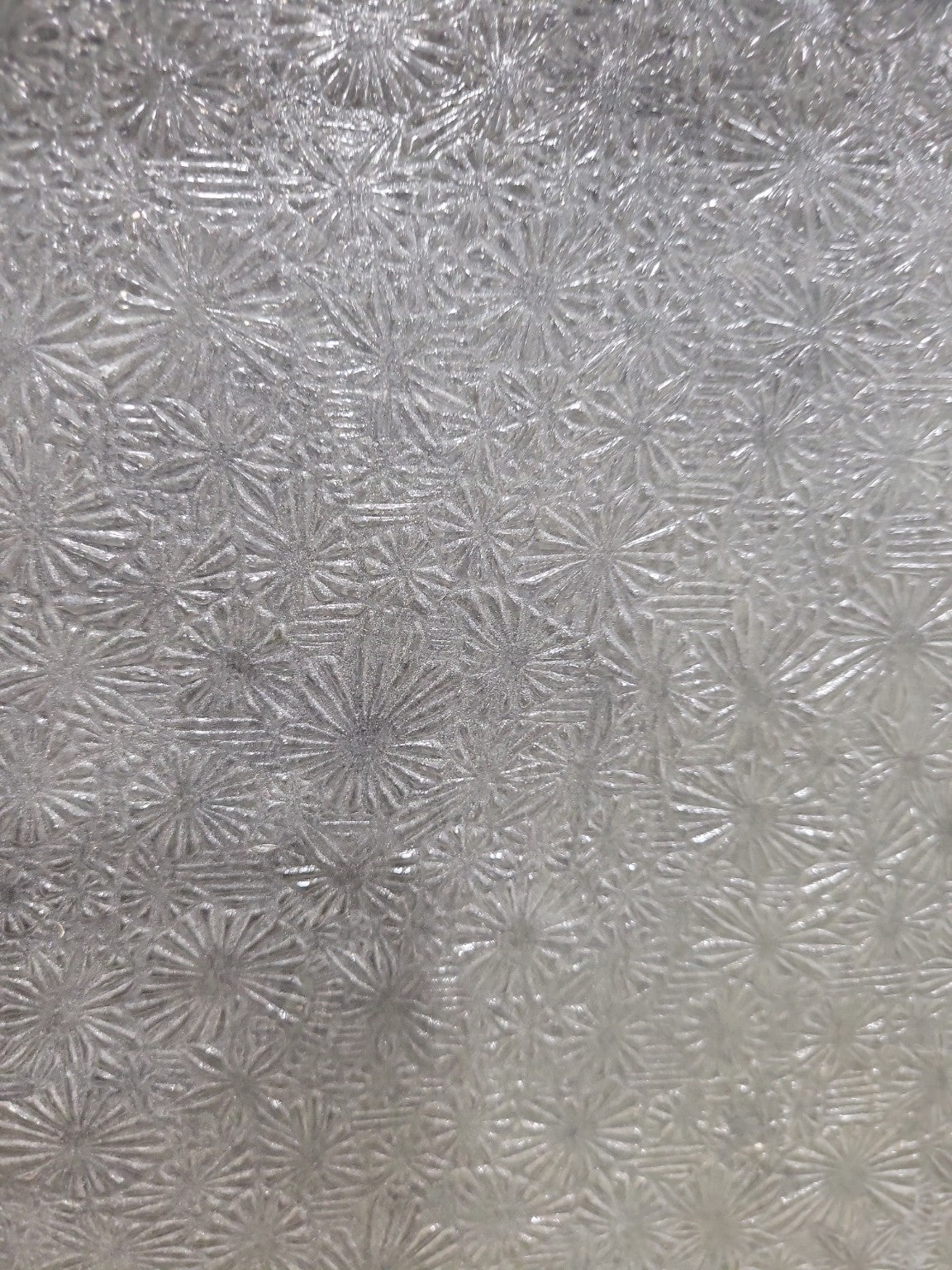 Vintage Double-Hung Window Sash with Starburst Pattern Privacy Glass