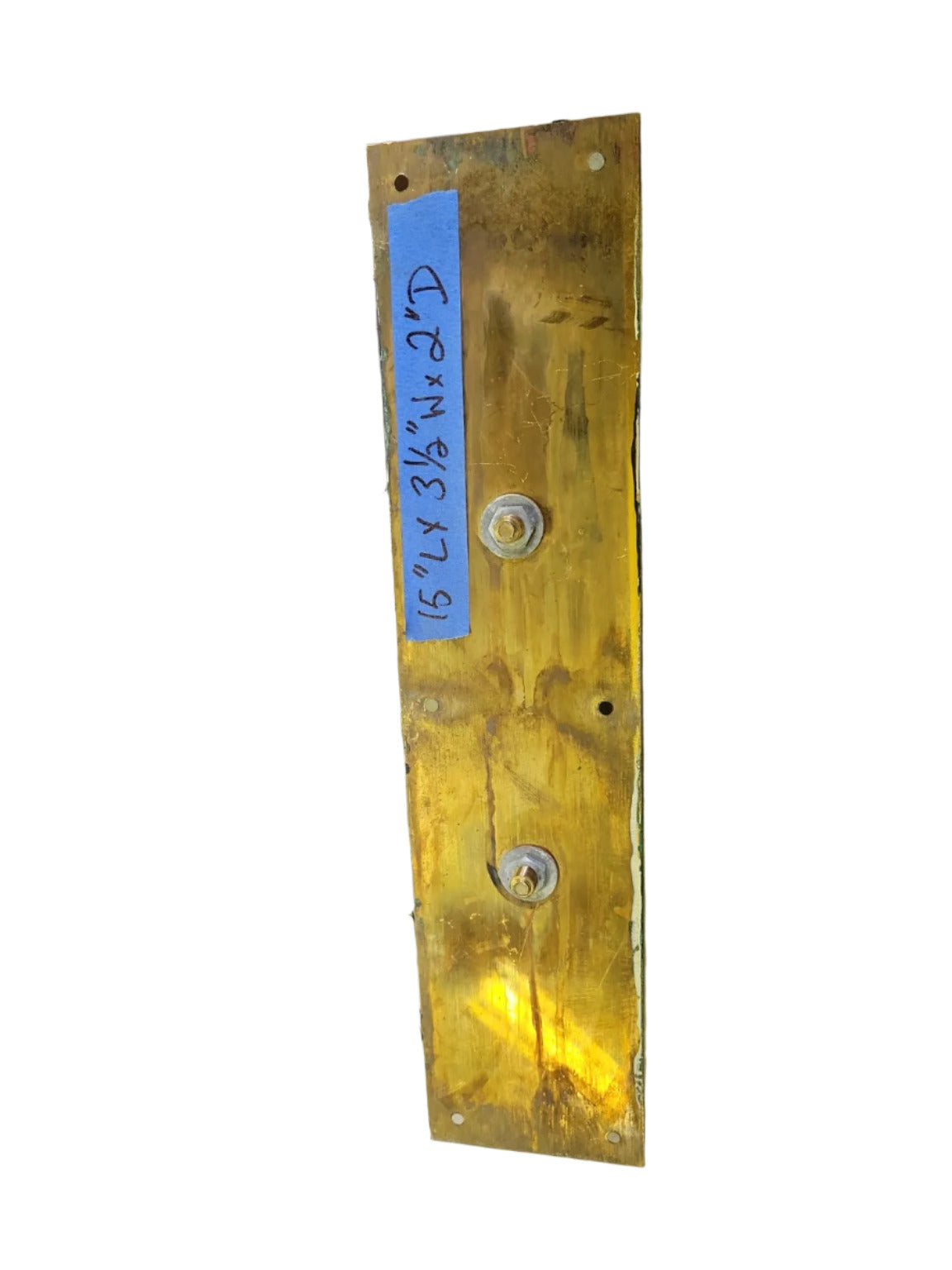 Vintage Brass Door Pull with Backplate – 15" L