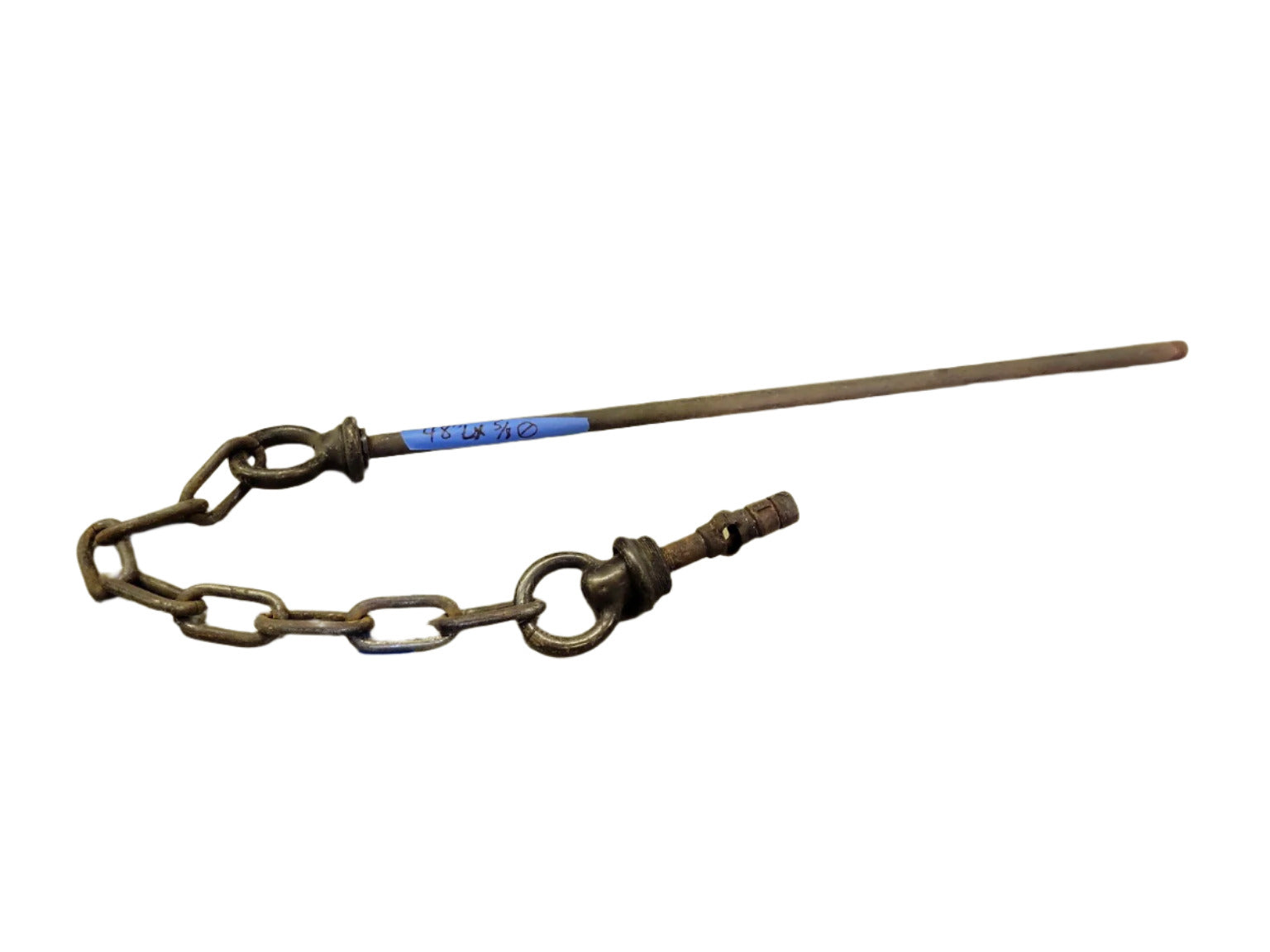 Antique 48" Downrod with 5/8" Threaded Nipple and Heavy Chain Links