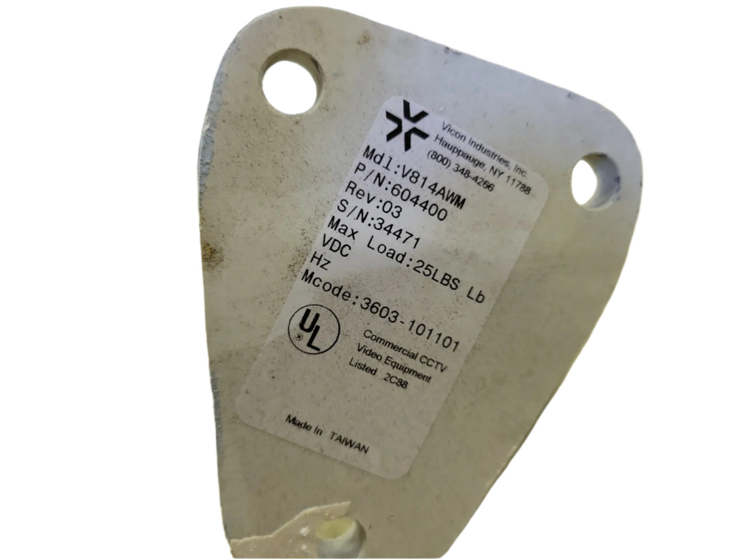 Vicon V8144WM Security Camera Wall Mount Arm – 11 ½" x 3" x 3 ¼"