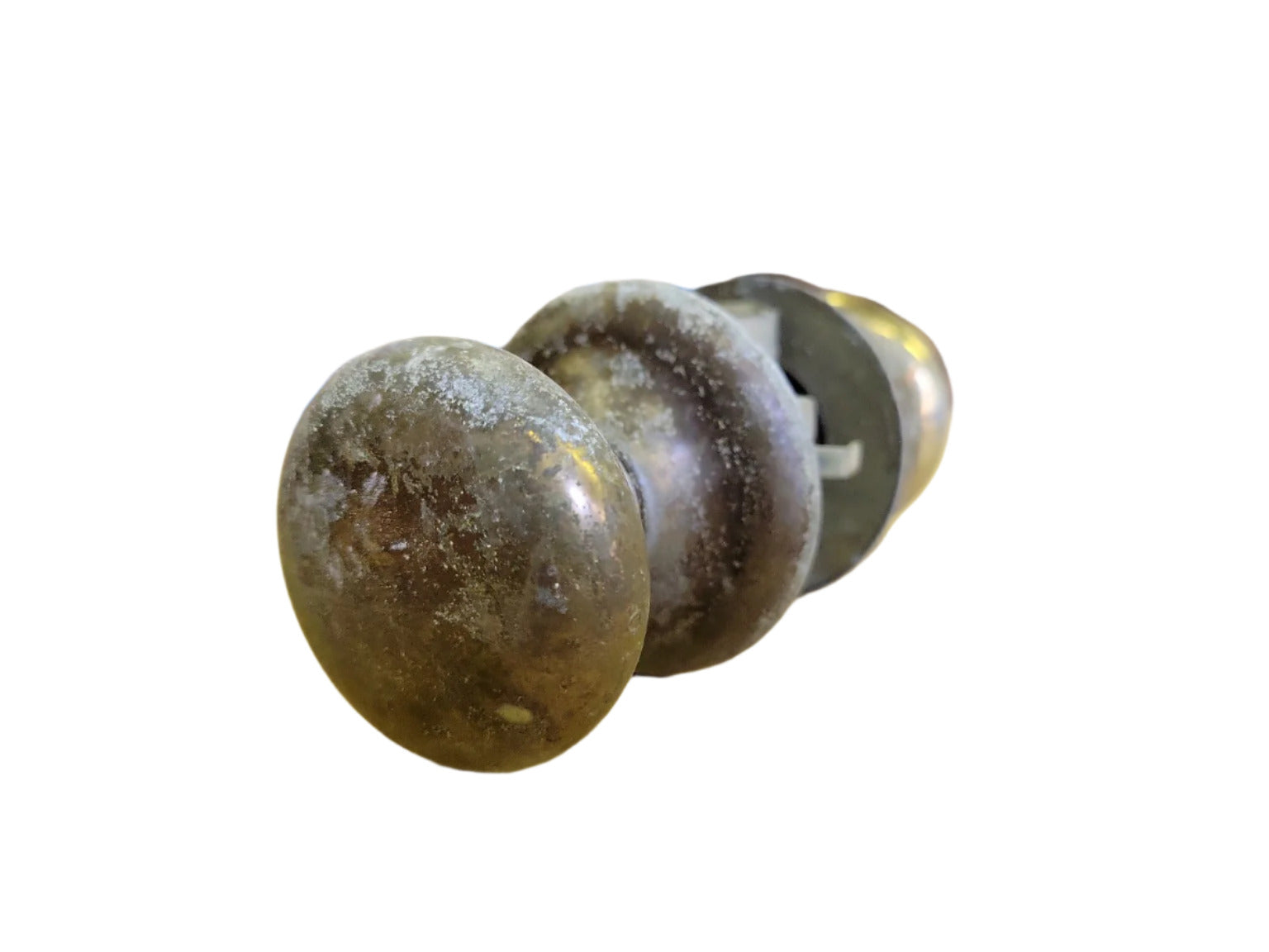 Vintage Brass Door Knob Set – 5 ¼" L x 2" Ø, 3 ½" Backset
