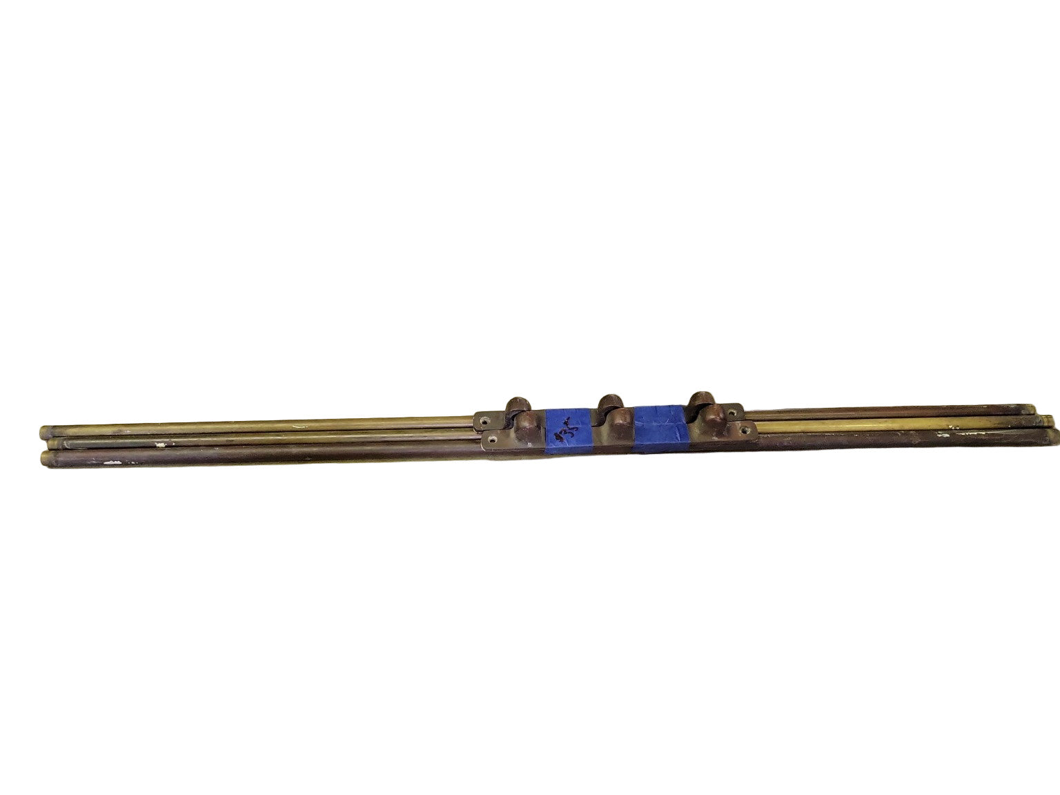 Vintage Solid Brass Push Bar Set – 33" Length (One Door Set)