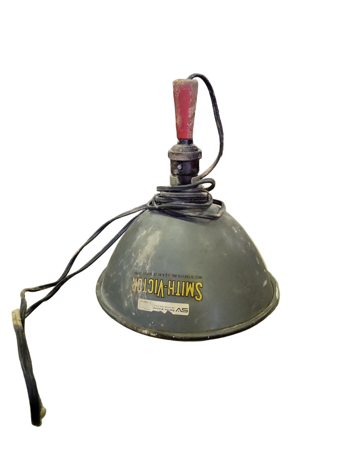 Vintage Smith-Victor Industrial Clamp-On Utility Light – 10 ¼" Diameter