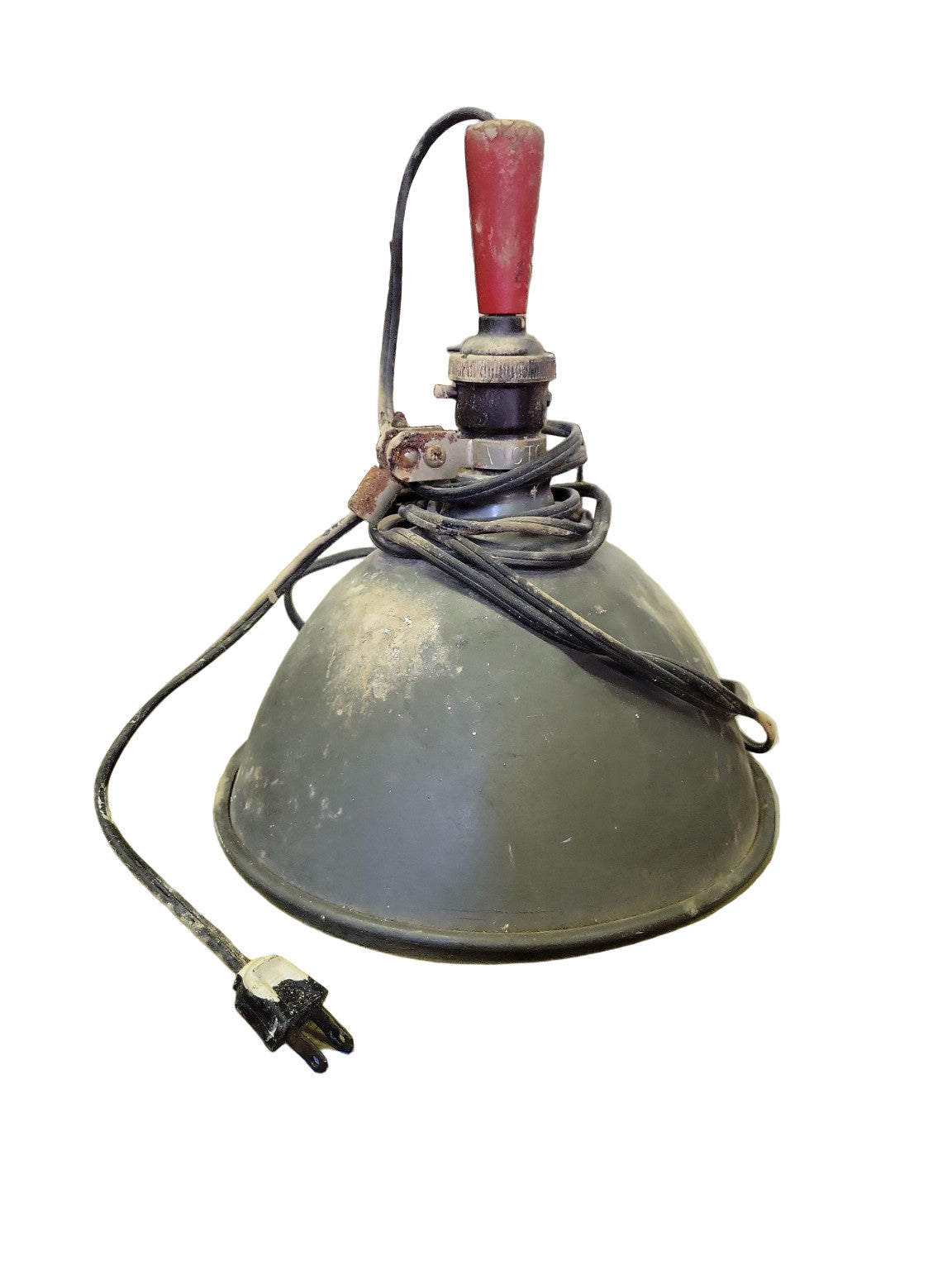 Vintage Smith-Victor Industrial Clamp-On Utility Light – 10 ¼" Diameter