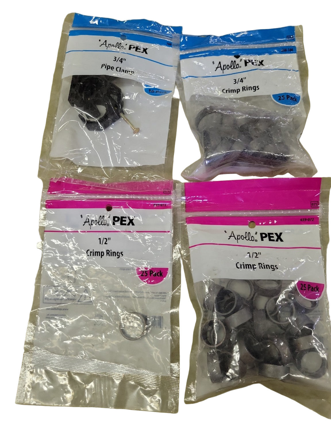 Apollo PEX Plumbing Fittings – Lot of 4 Packs