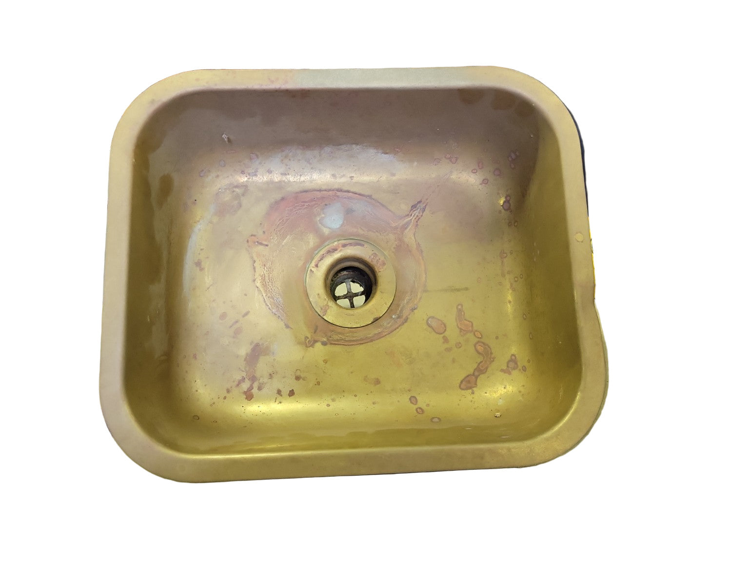 Vintage Solid Brass Bar Sink – 11" W x 12 7/8" H x 4" D