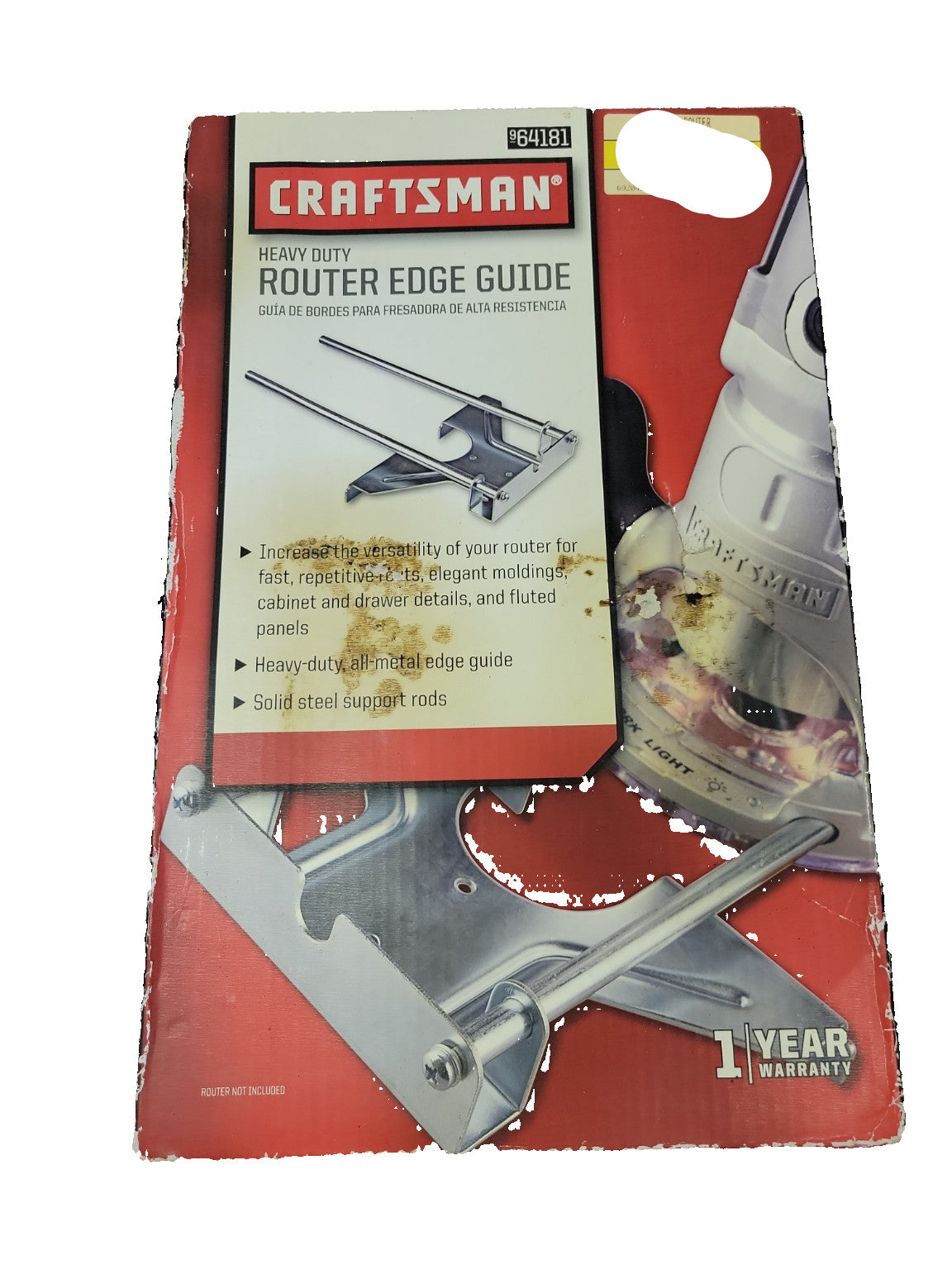 Craftsman Heavy Duty Router Edge Guide – Model #64181