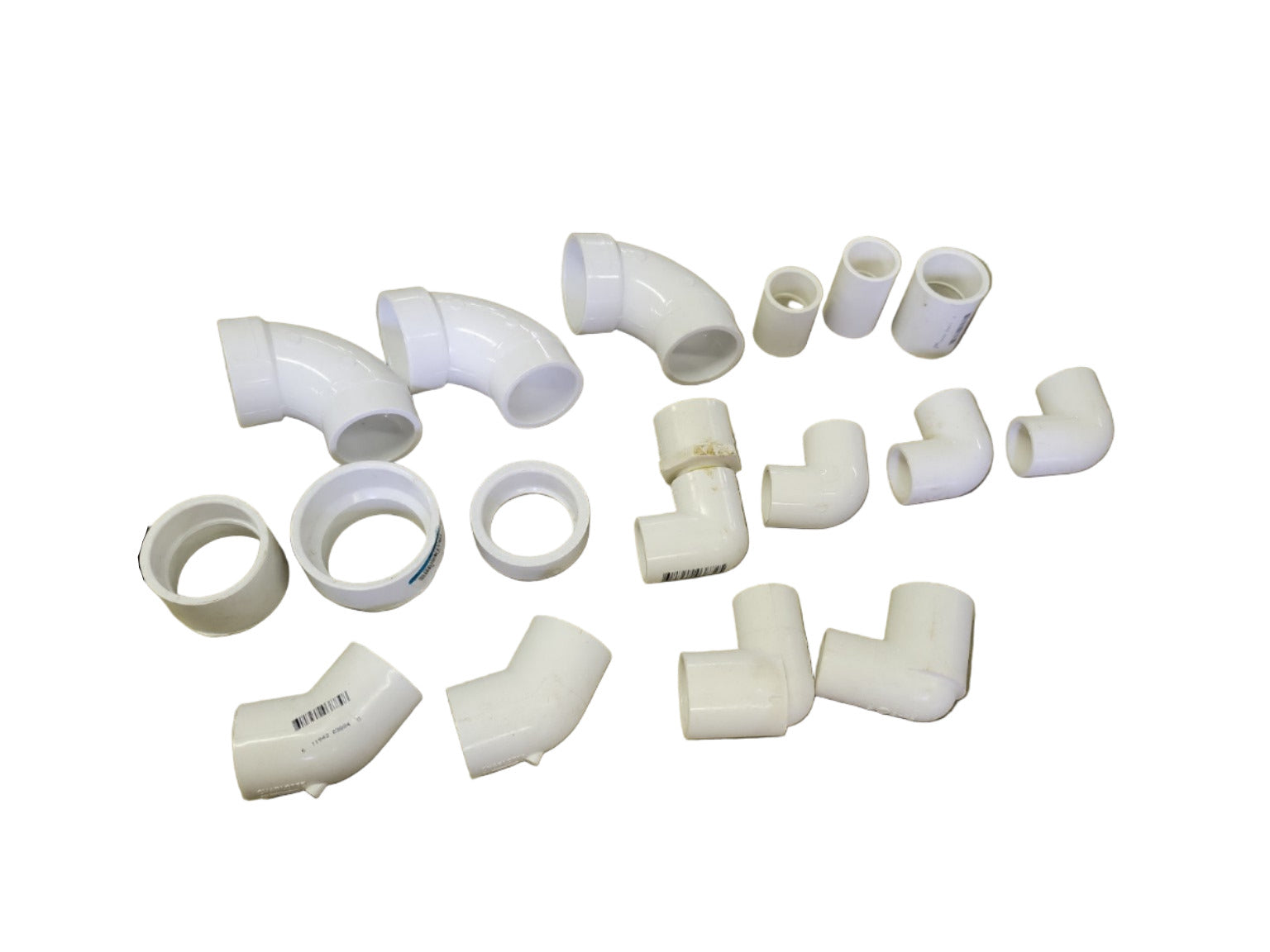 Assorted PVC Plumbing Fittings – Schedule 40 – Lot