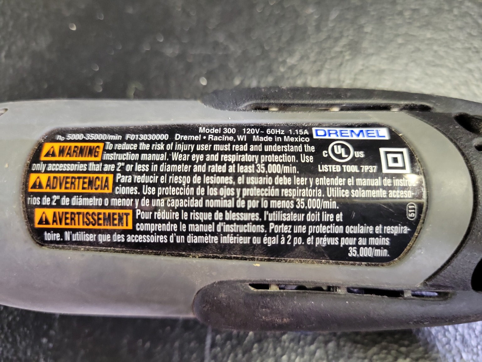 Dremel 300 Series Rotary Tool – Variable Speed (5,000–35,000 RPM)