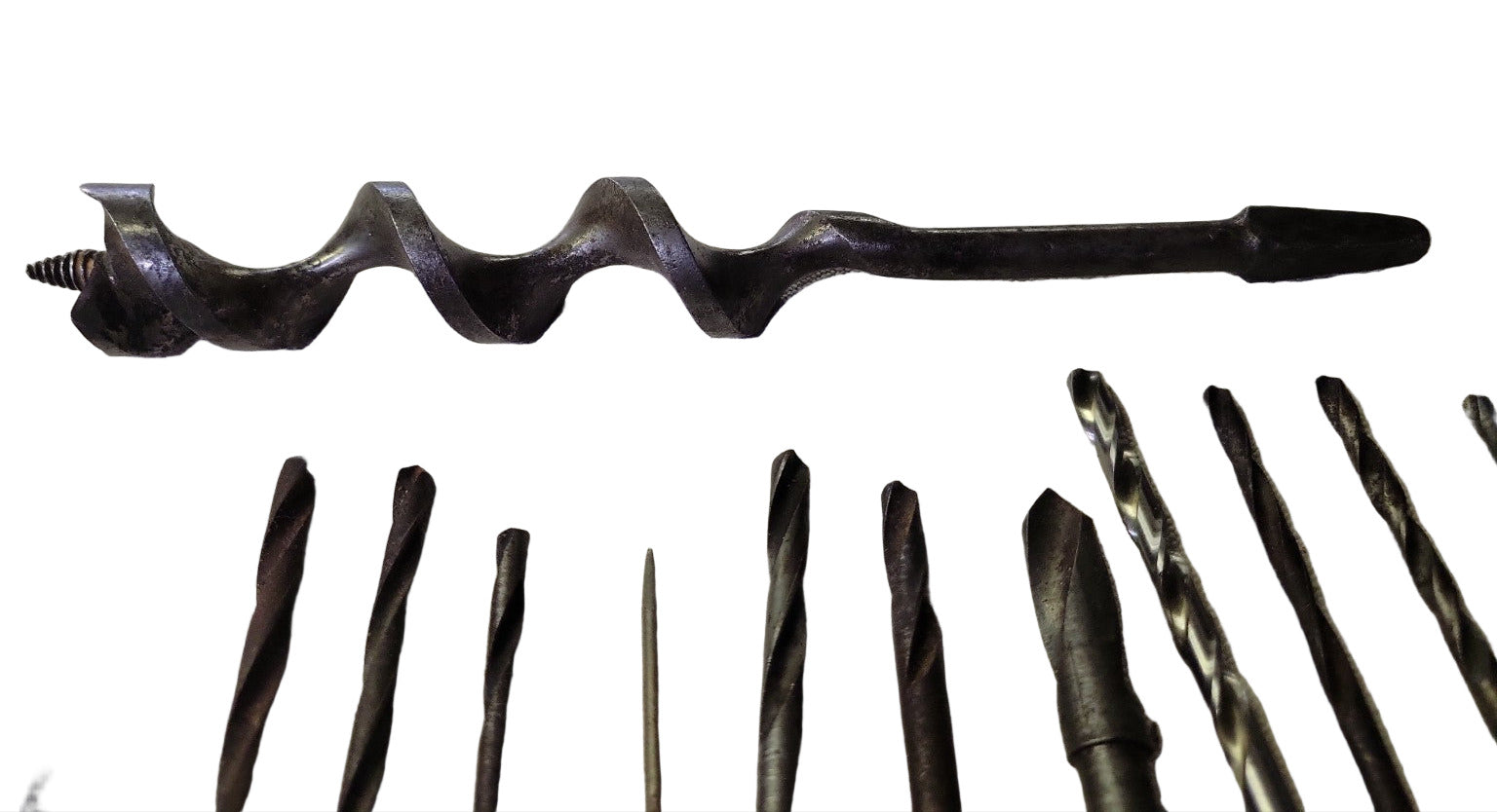 Mixed Lot of Vintage Drill Bits – High-Speed Steel & Auger
