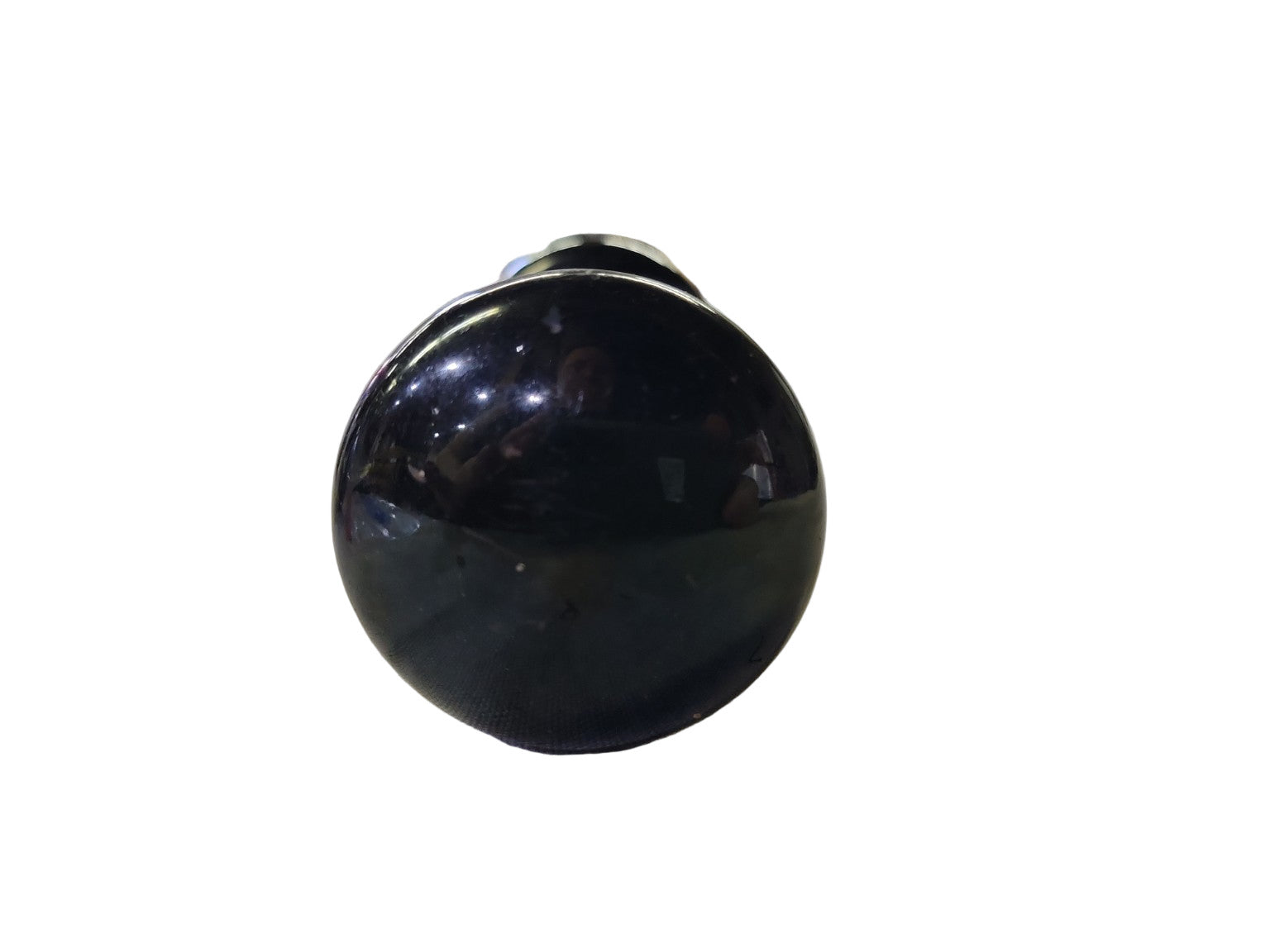 Antique Black Porcelain Door Knob Set – 2 1/4" Diameter x 4 1/2"