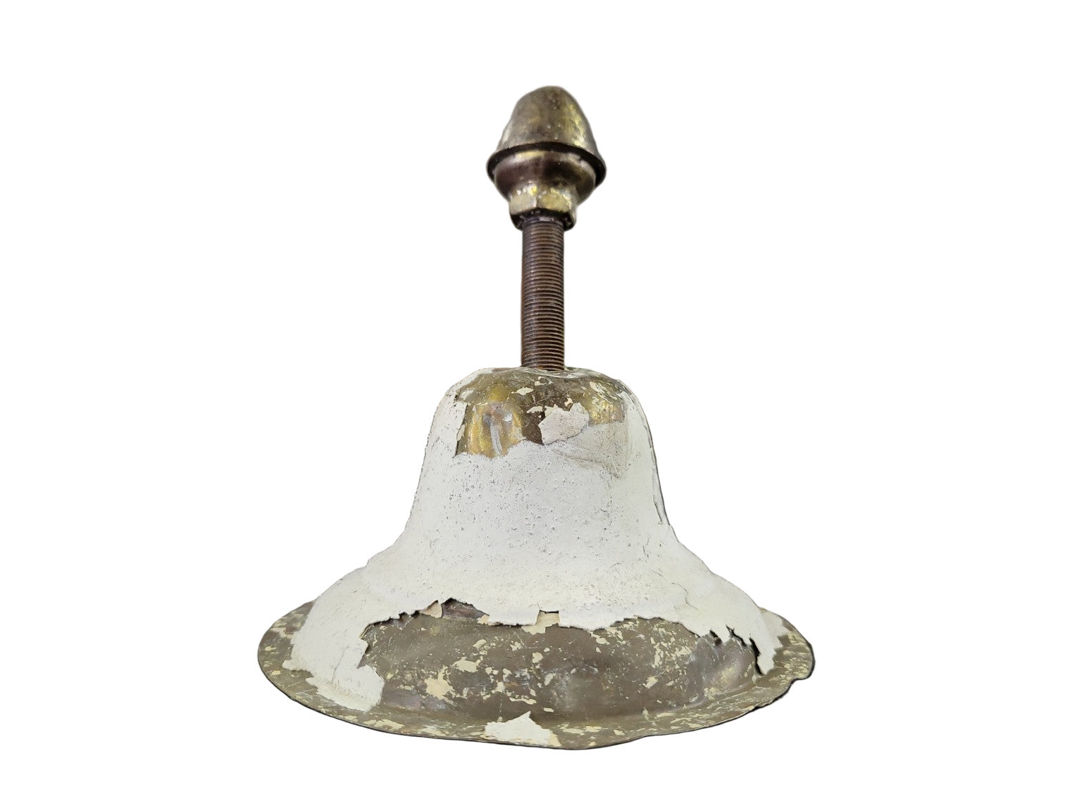 Antique Brass Canopy with Finial – Salvaged Fixture Part (5" x 6")