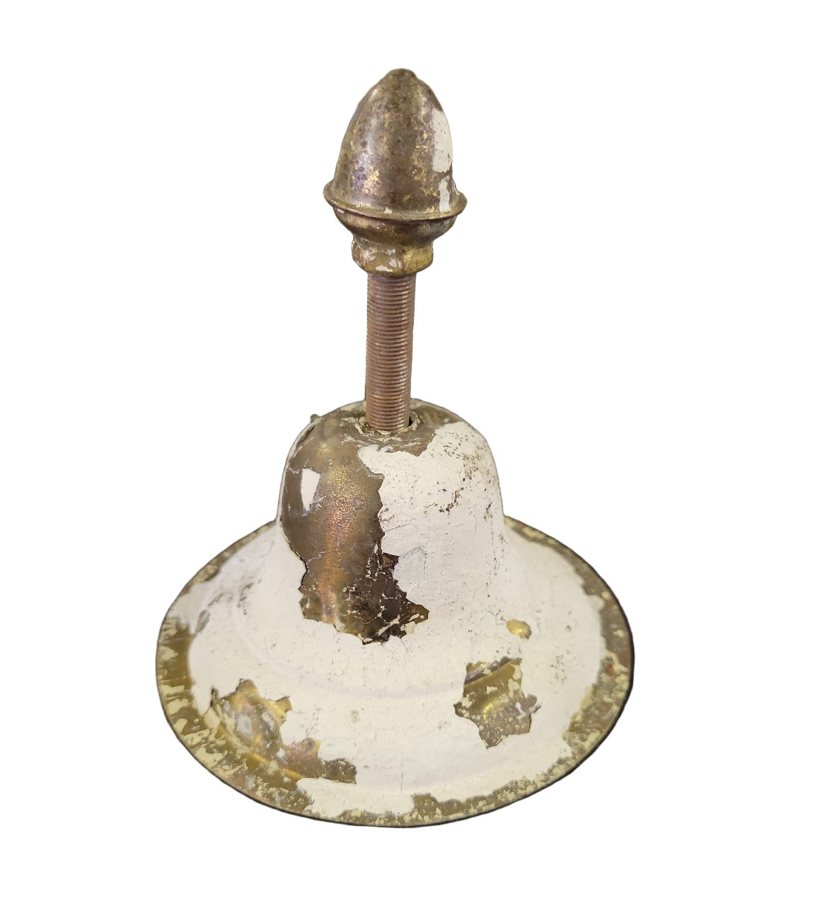Antique Brass Canopy with Finial – Salvaged Fixture Part (5" x 6")