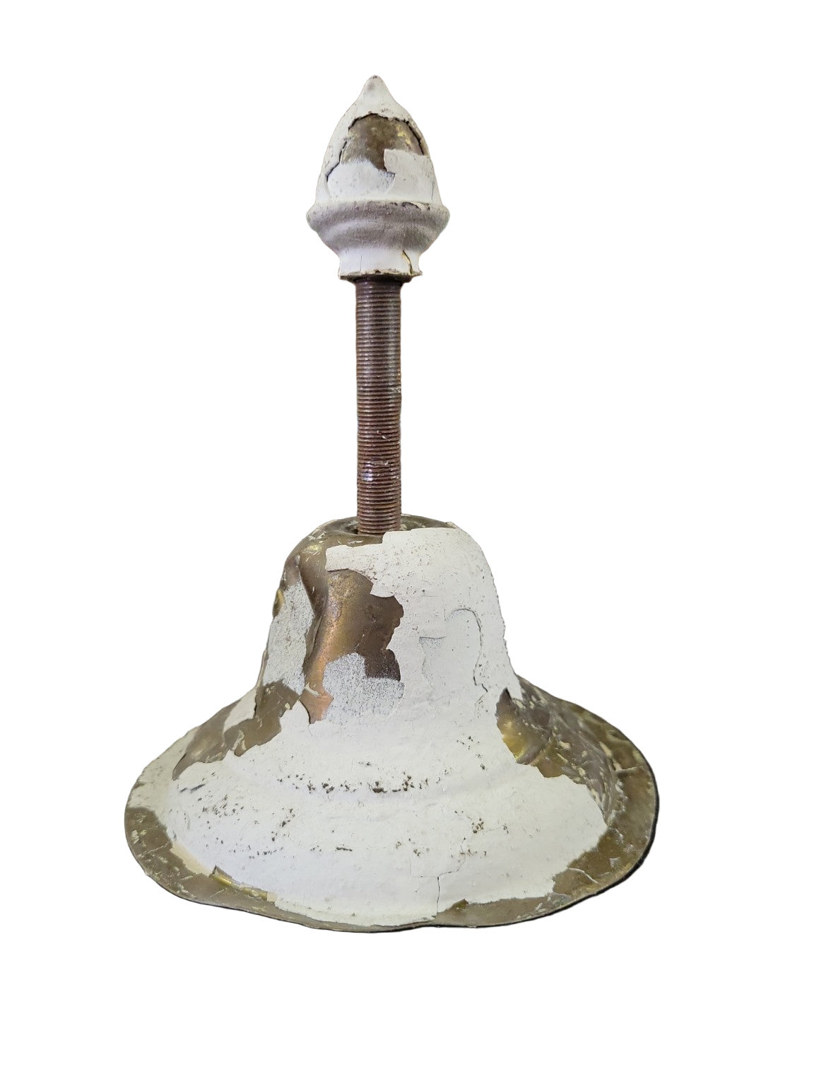 Antique Brass Canopy with Acorn Finial – Salvaged Fixture Part (5" x 6")