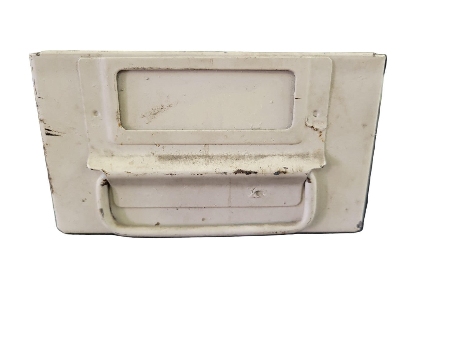 Vintage Industrial Metal Drawer Bin – Pale Gray (5 ½" x 3" x 18 ¾")