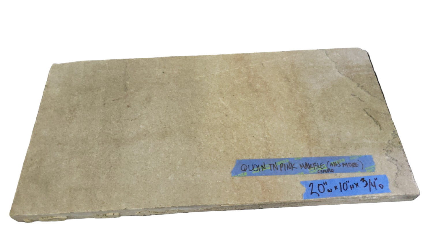 Quoin Tennessee Pink Marble Slab – 20" x 10" x ¾"