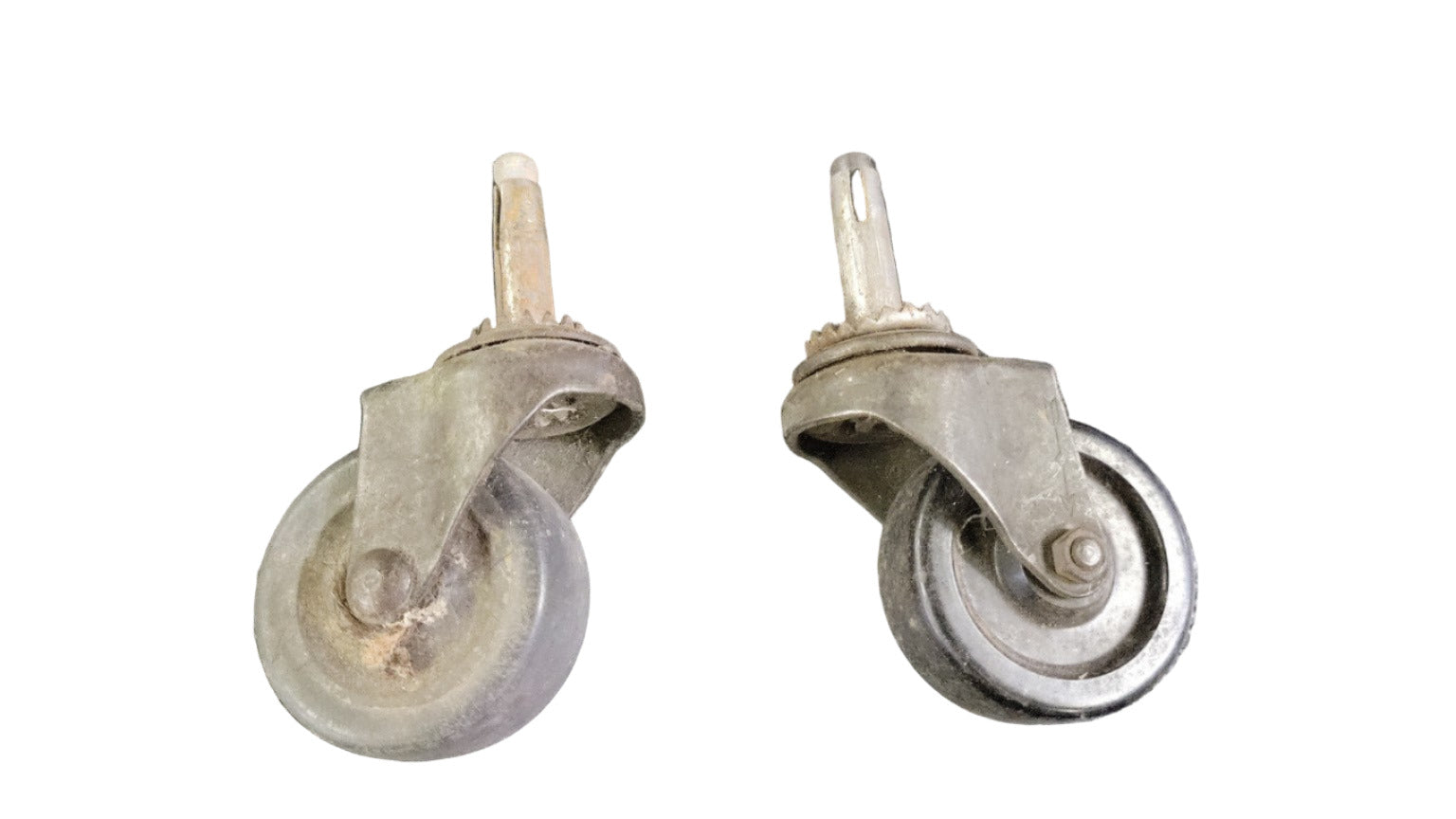 Set of 2 Vintage Furniture Casters – 1 ¾" Wheels