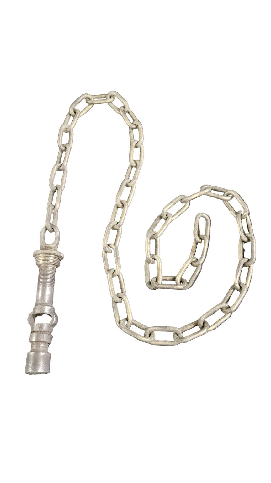 Antique Steel Fixture Chain with Fitting – 44" Chain Length