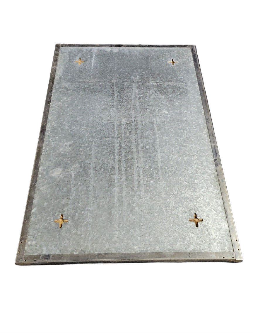 Heavy Metal-Framed Wall Mirror – 24 ⅝" x 16 ⅝" – Industrial Style