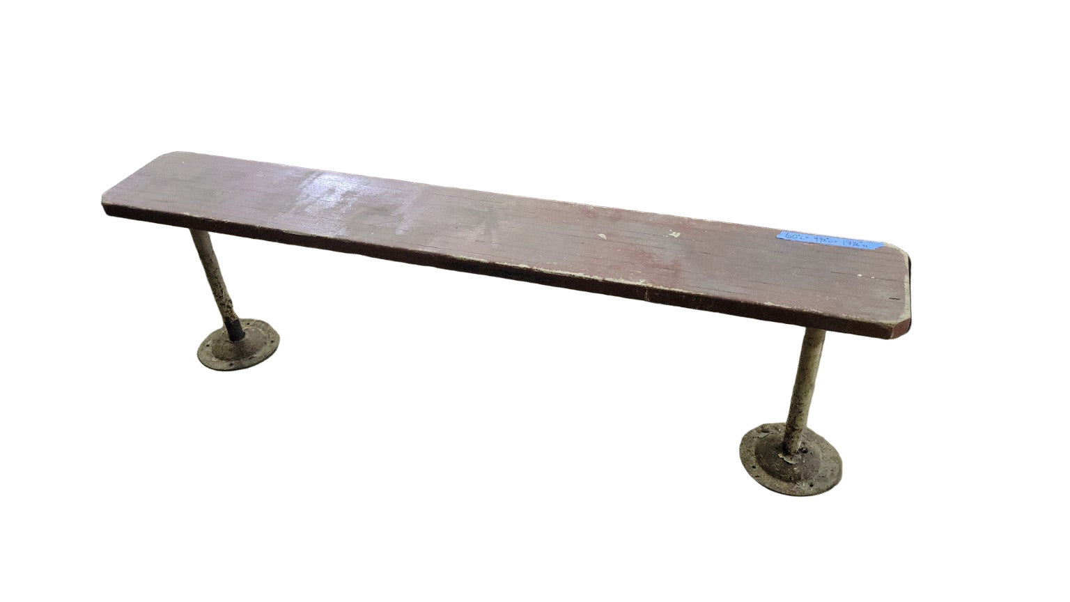 Vintage Industrial Wood & Pipe Bench – 60" L x 9 ½" W x 17 ½" H