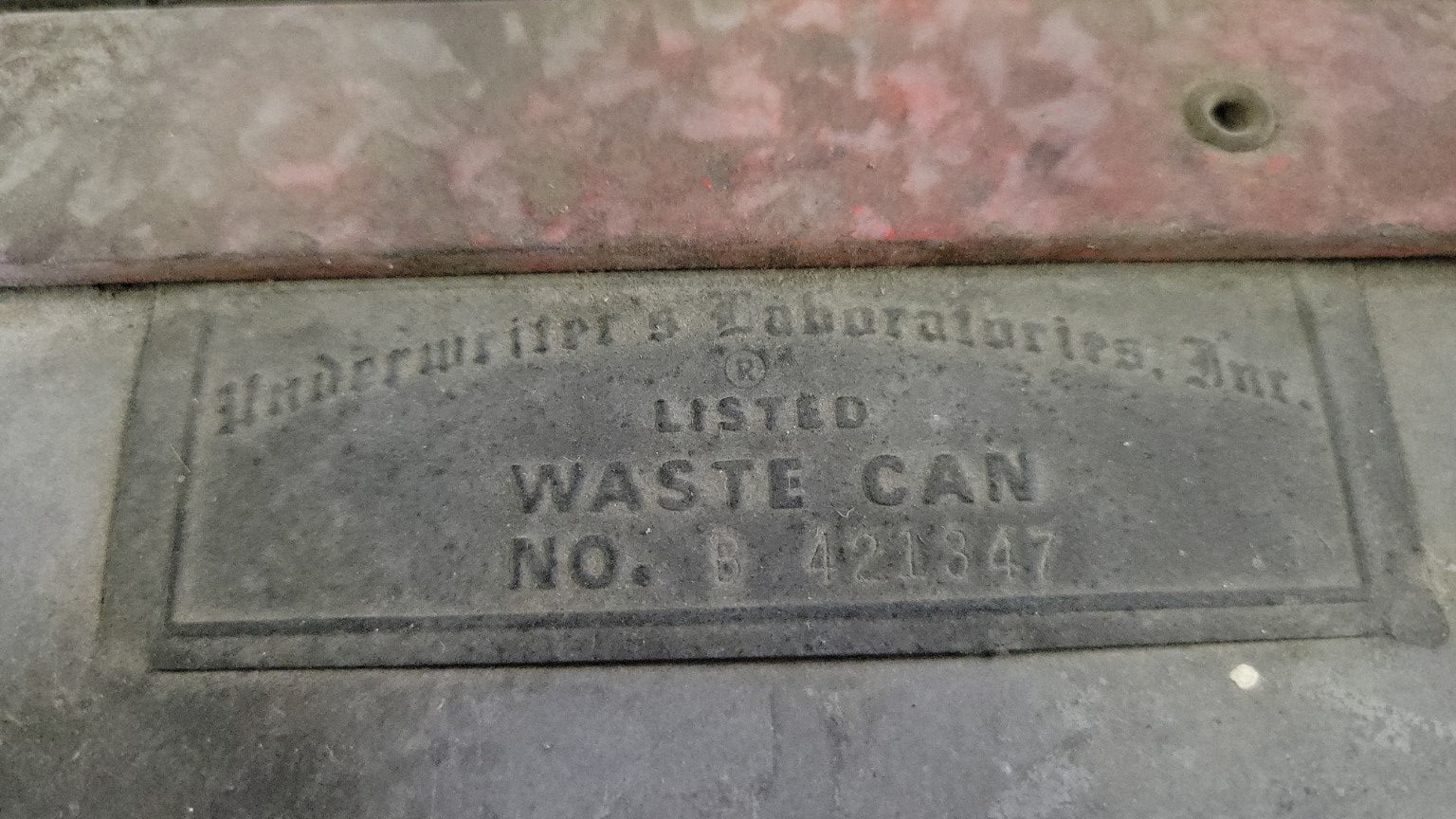 Vintage Justrite Oily Waste Can – 10 Gallon