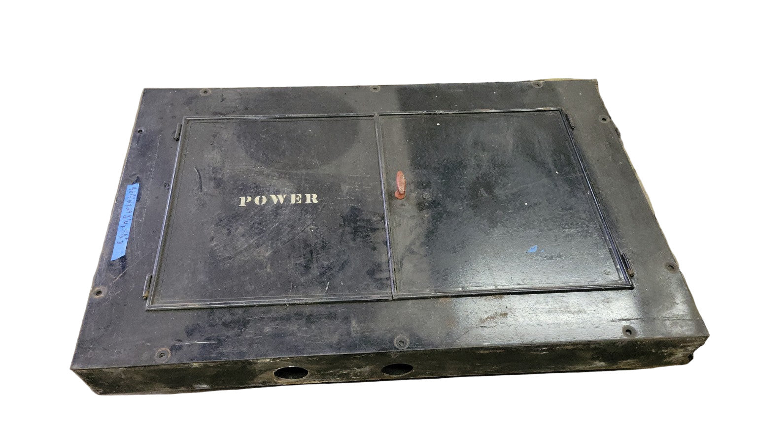 Oversized Vintage Industrial Electrical Panel Box – “POWER” Stencil