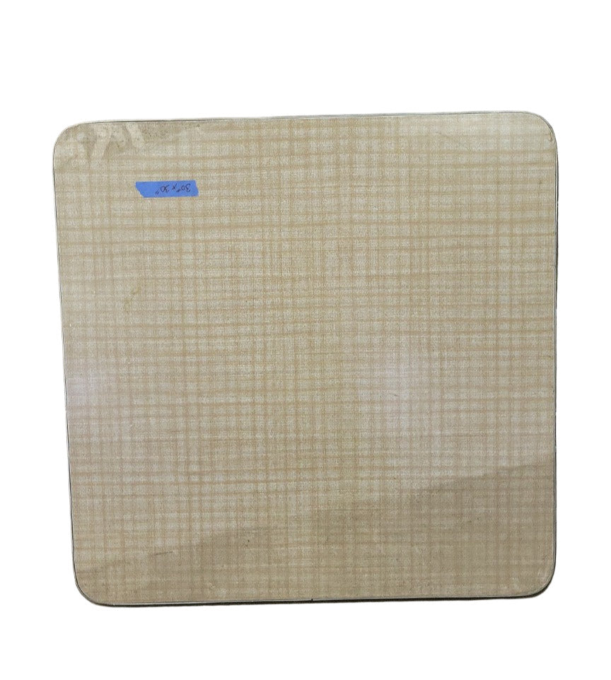 Mid-Century Square Laminate Tabletop with Aluminum Trim