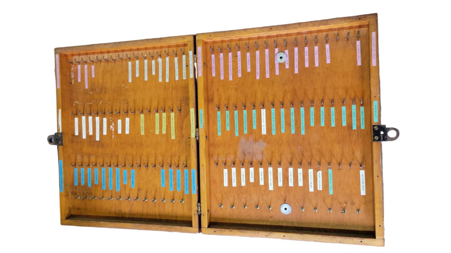 Vintage Wooden Key Organizer Cabinet