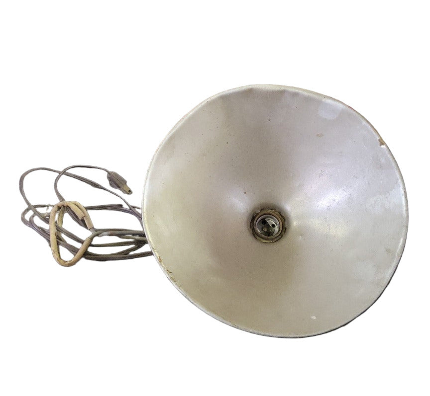 Vintage Leviton Pendant Light – Spun Aluminum Shade with Brass Socket