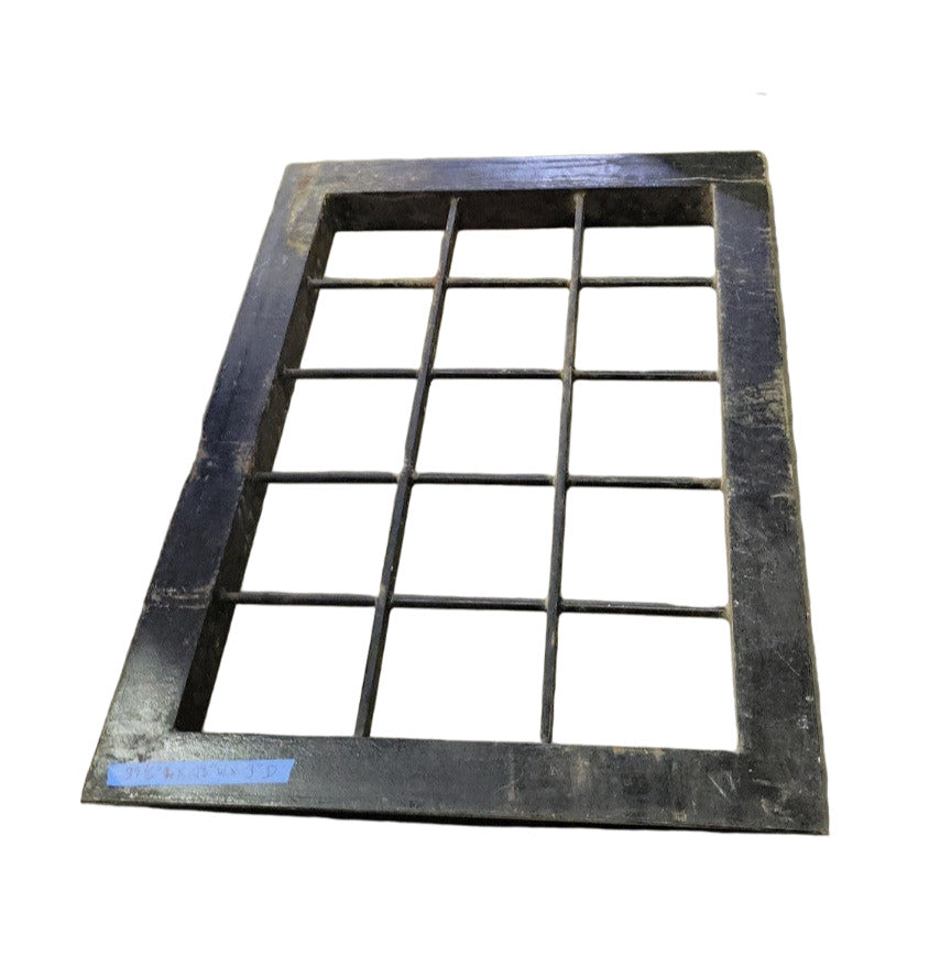 Vintage Heavy Iron Grate – Industrial Architectural Salvage – 39 ½" x 28"
