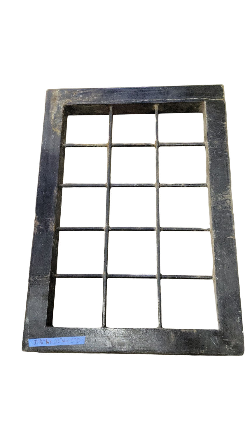 Vintage Heavy Iron Grate – Industrial Architectural Salvage – 39 ½" x 28"