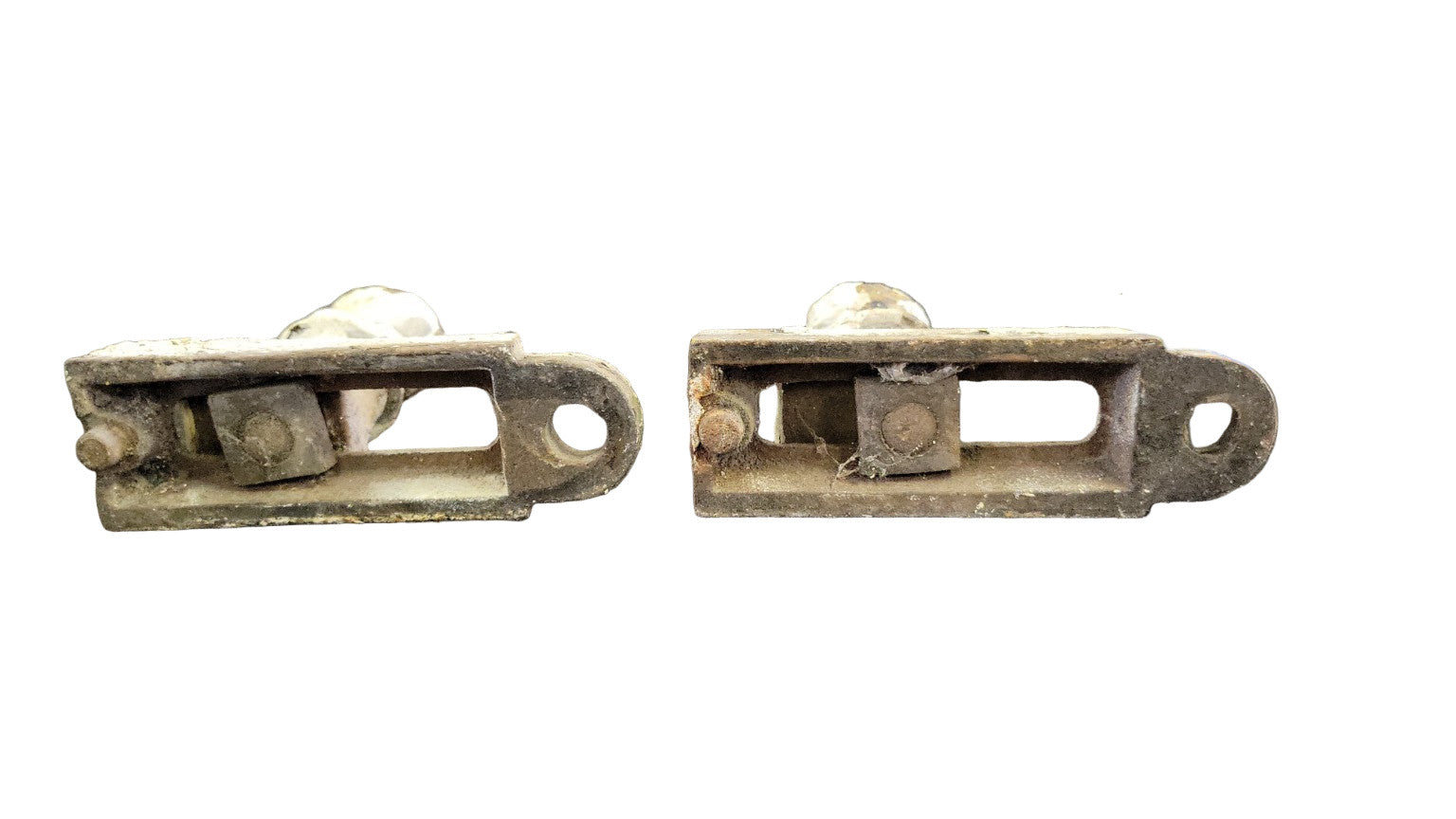 Set of 2 Antique Cast Iron Casement Window Stays – Adjustable Swing Arm Brackets
