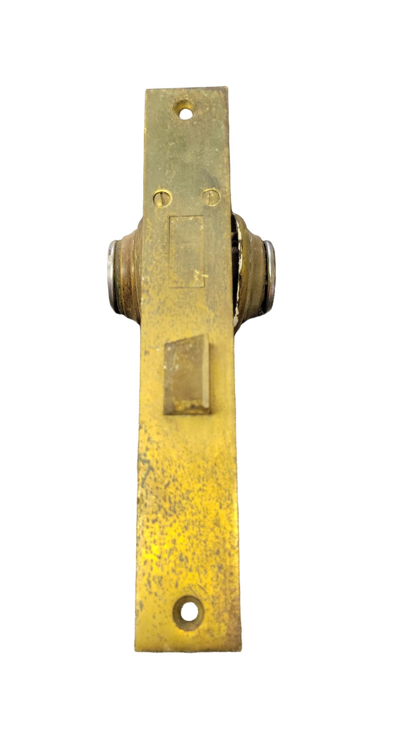 Vintage Russwin Mortise Lockset with Brass Faceplate – 5¾″ × 3⅜″ × 1⅛″