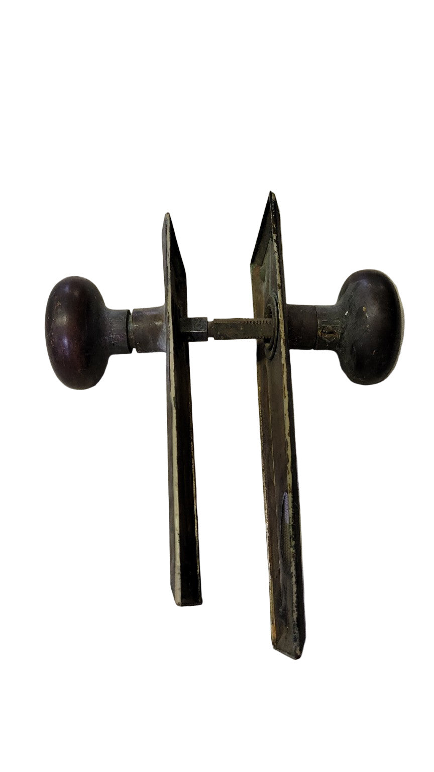 Antique Door Knob Set with Plates