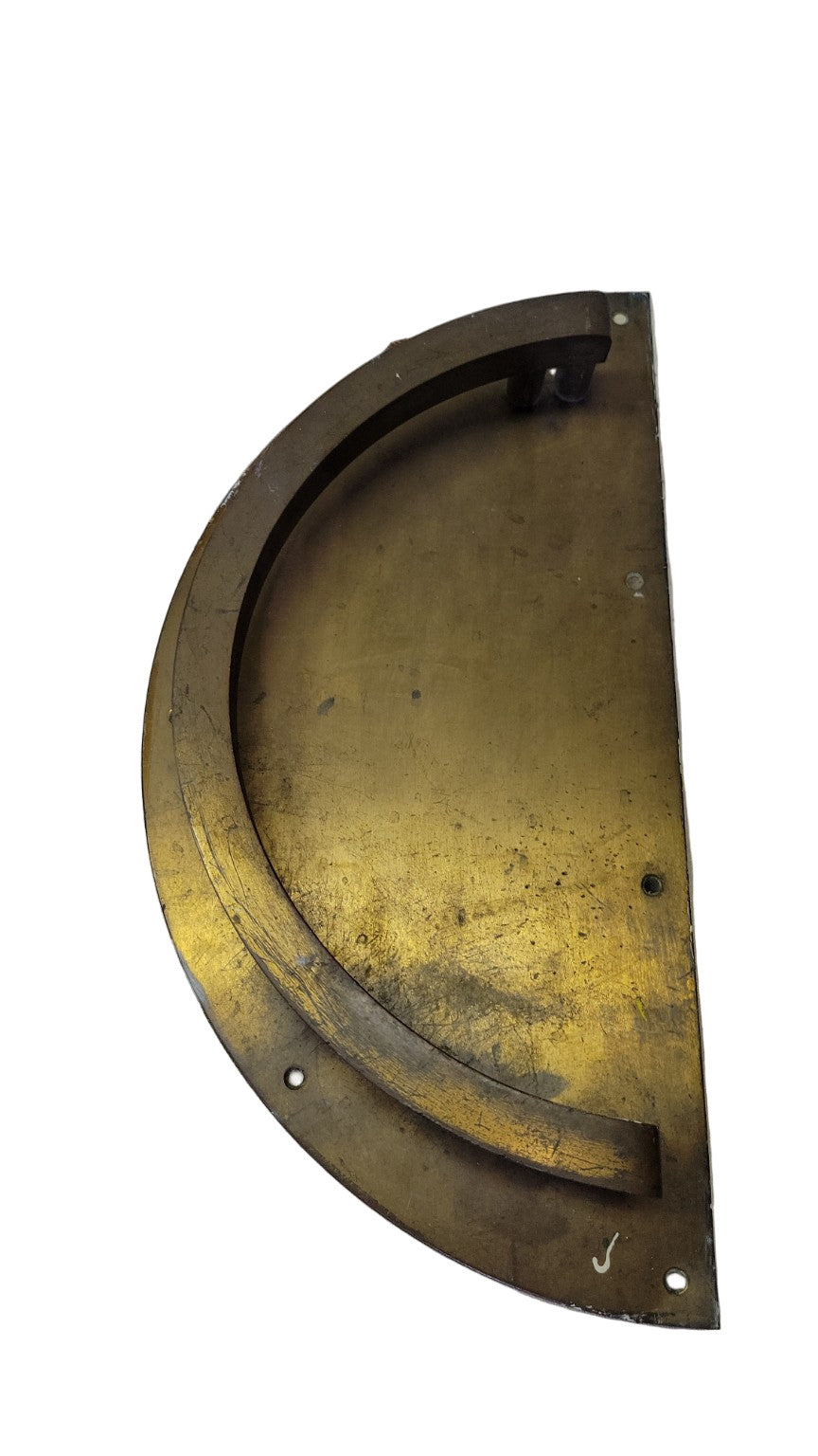 Vintage Solid Brass Half-Round Commercial Door Pull Handle