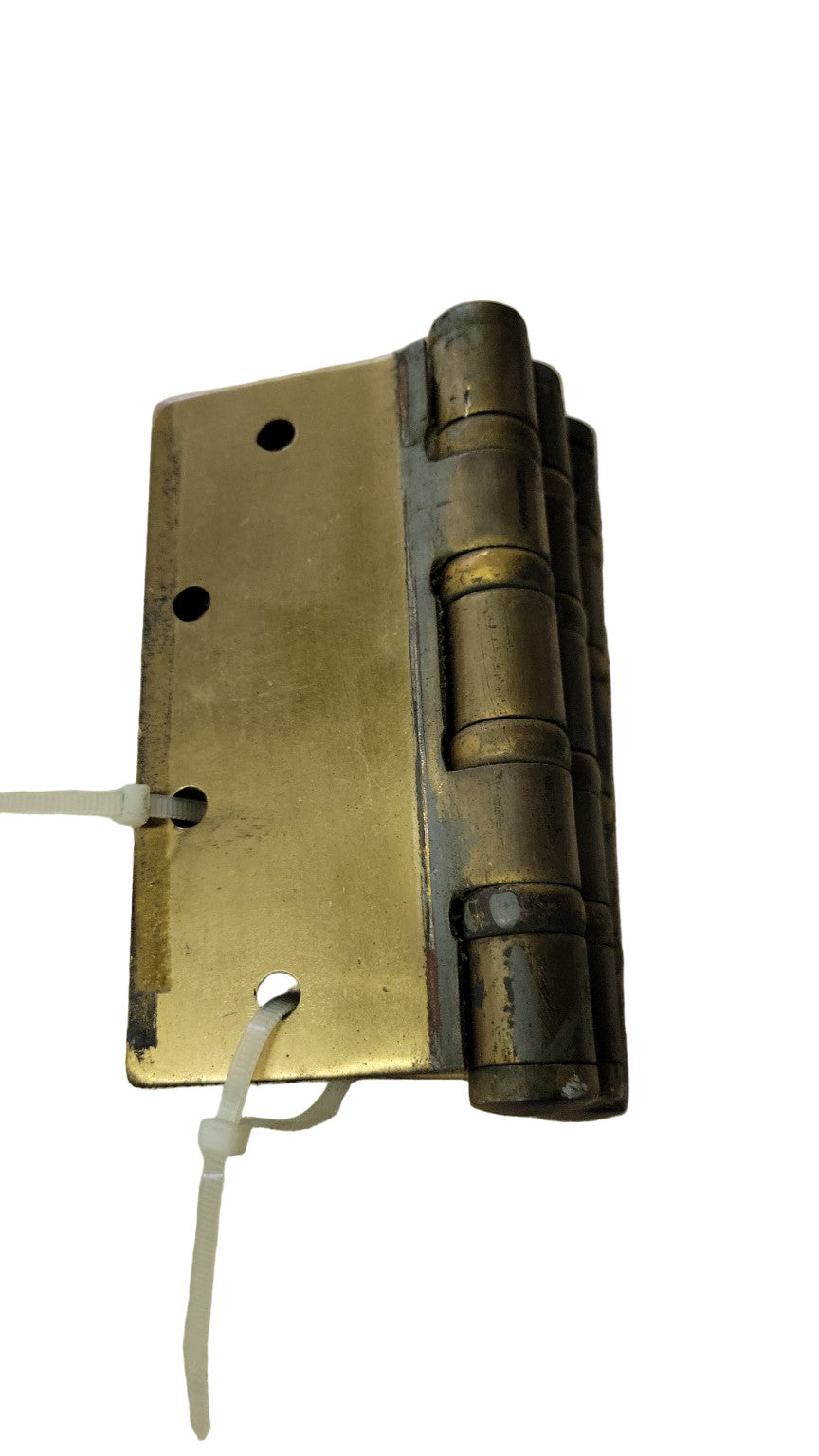 Set of 3 Heavy-Duty Solid Brass Door Hinges – 5″ × 3¾″ – Commercial Grade