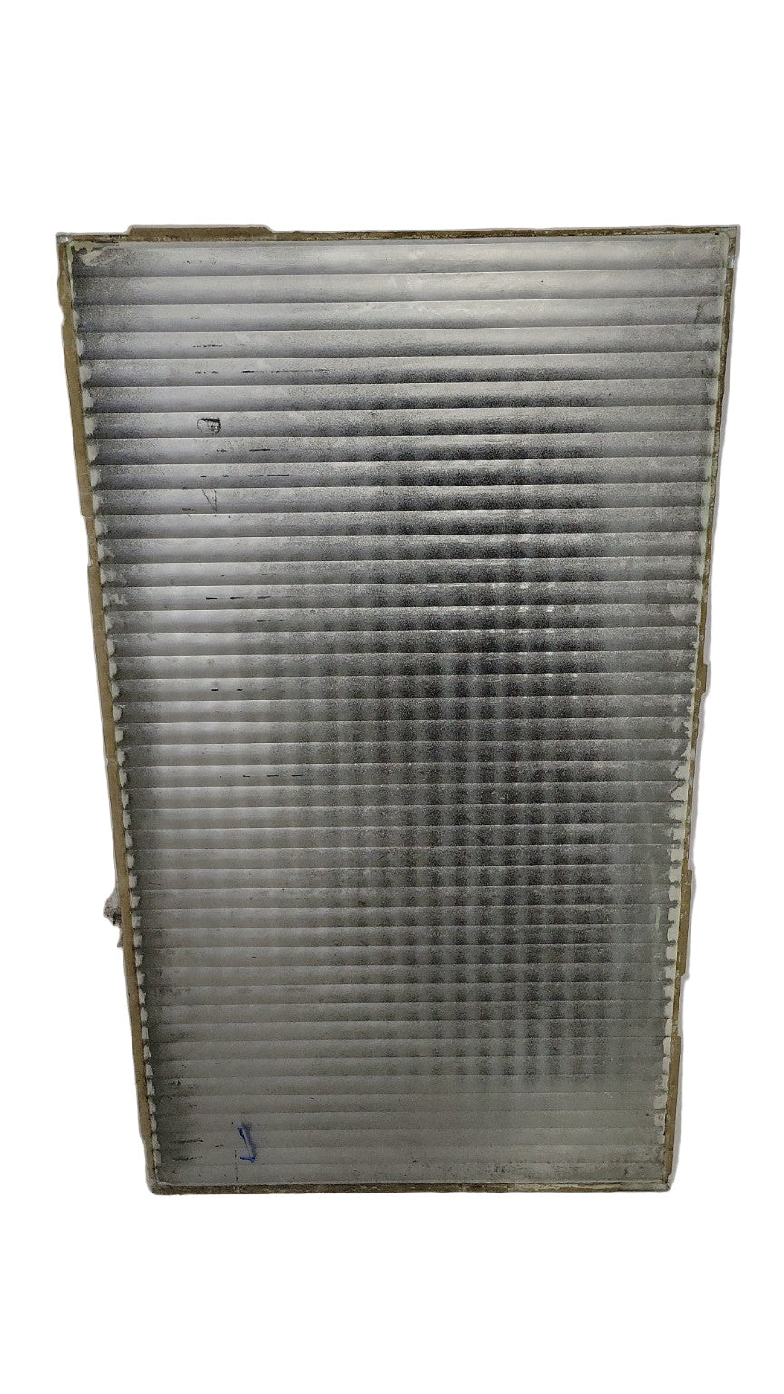 Industrial Painted Ribbed Glass Panel – Salvaged Architectural Element