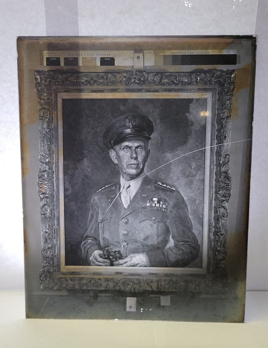 8"x10" Military Portrait Photographic Glass Negatives – Framed Painting Reproduction Plates – Set of 5