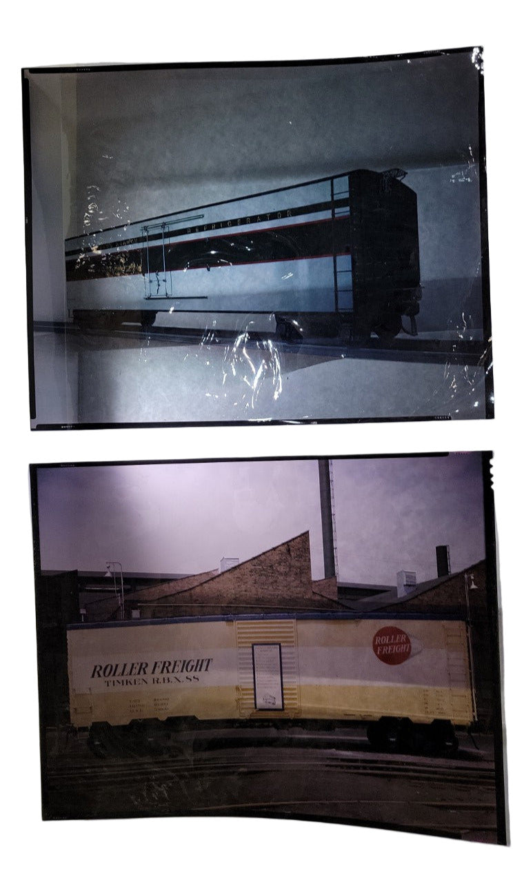 Timken “Roller Freight” Boxcar Kodachrome Film Negatives – Set of 4 (c. 1950s Railroad & Refrigeration Engineering)