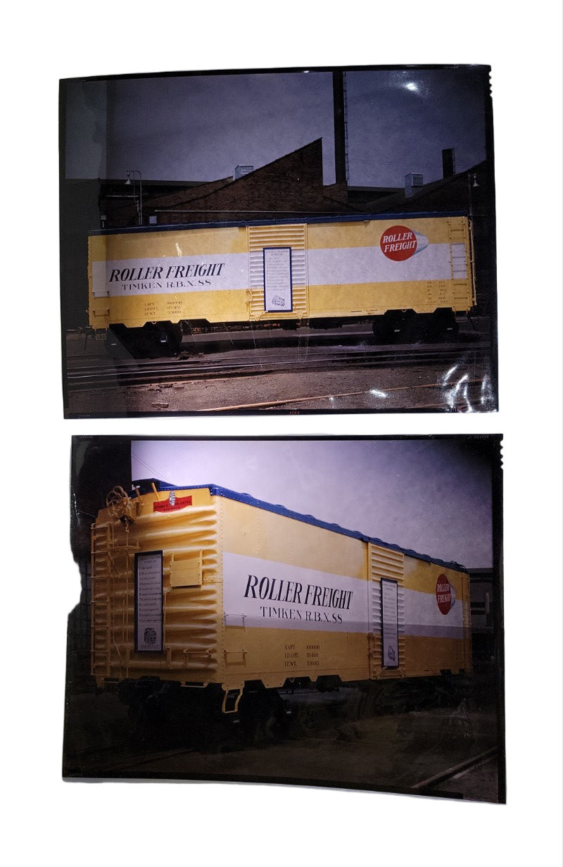 Timken “Roller Freight” Boxcar Kodachrome Film Negatives – Set of 4 (c. 1950s Railroad & Refrigeration Engineering)