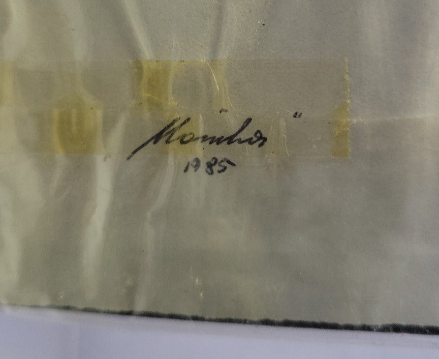 1985 “Harmony” – Asian-Inspired Mixed Media Artwork Featuring Birds & Blossoms – Signed